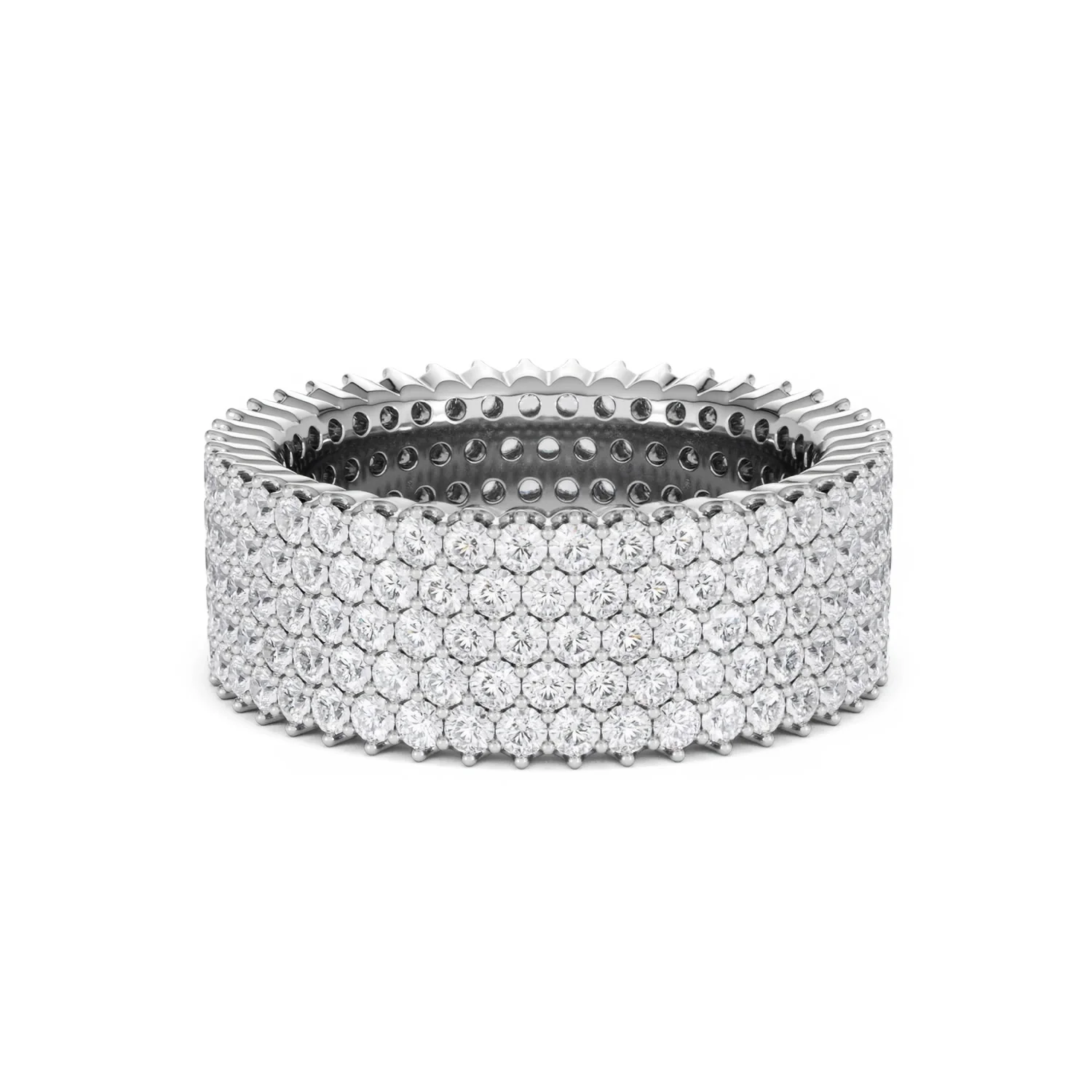 Jasmine Lab Diamond Pave Eternity Ring 3.00ct G/VS in 18K White Gold - Image 64