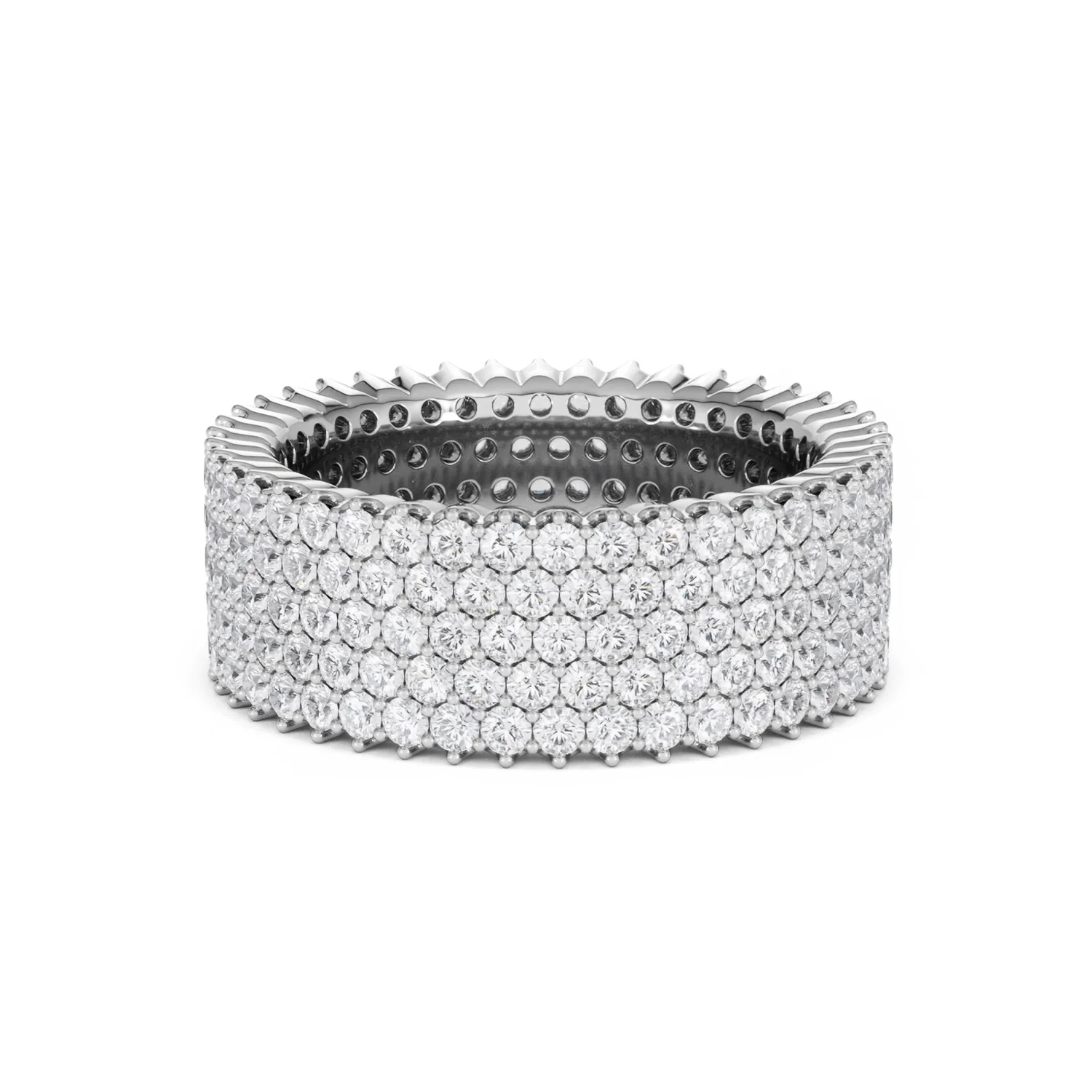 Jasmine Lab Diamond Pave Eternity Ring 3.00ct G/VS in 18K White Gold - Image 69