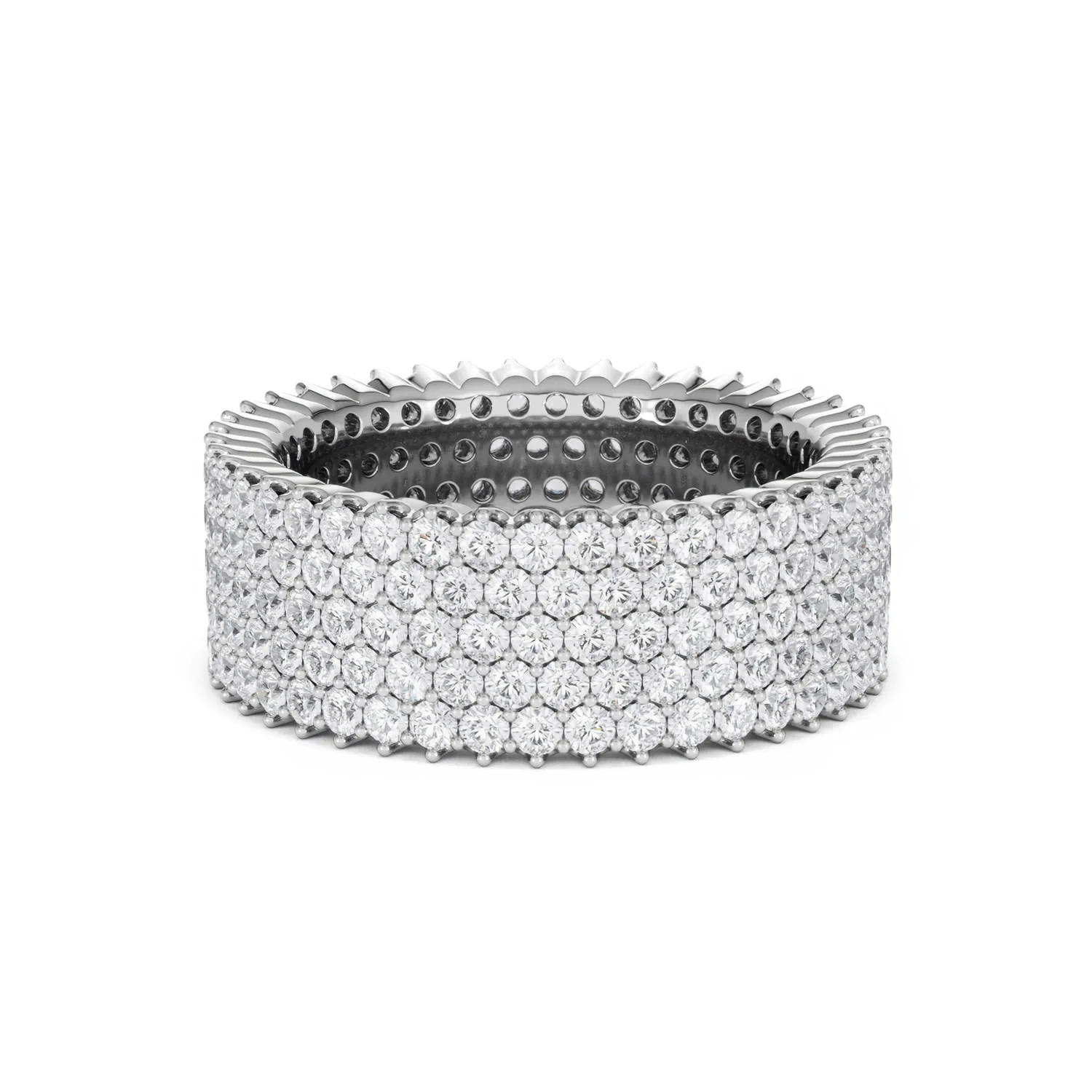 Jasmine Lab Diamond Pave Eternity Ring 3.00ct G/VS in 18K White Gold - Image 72