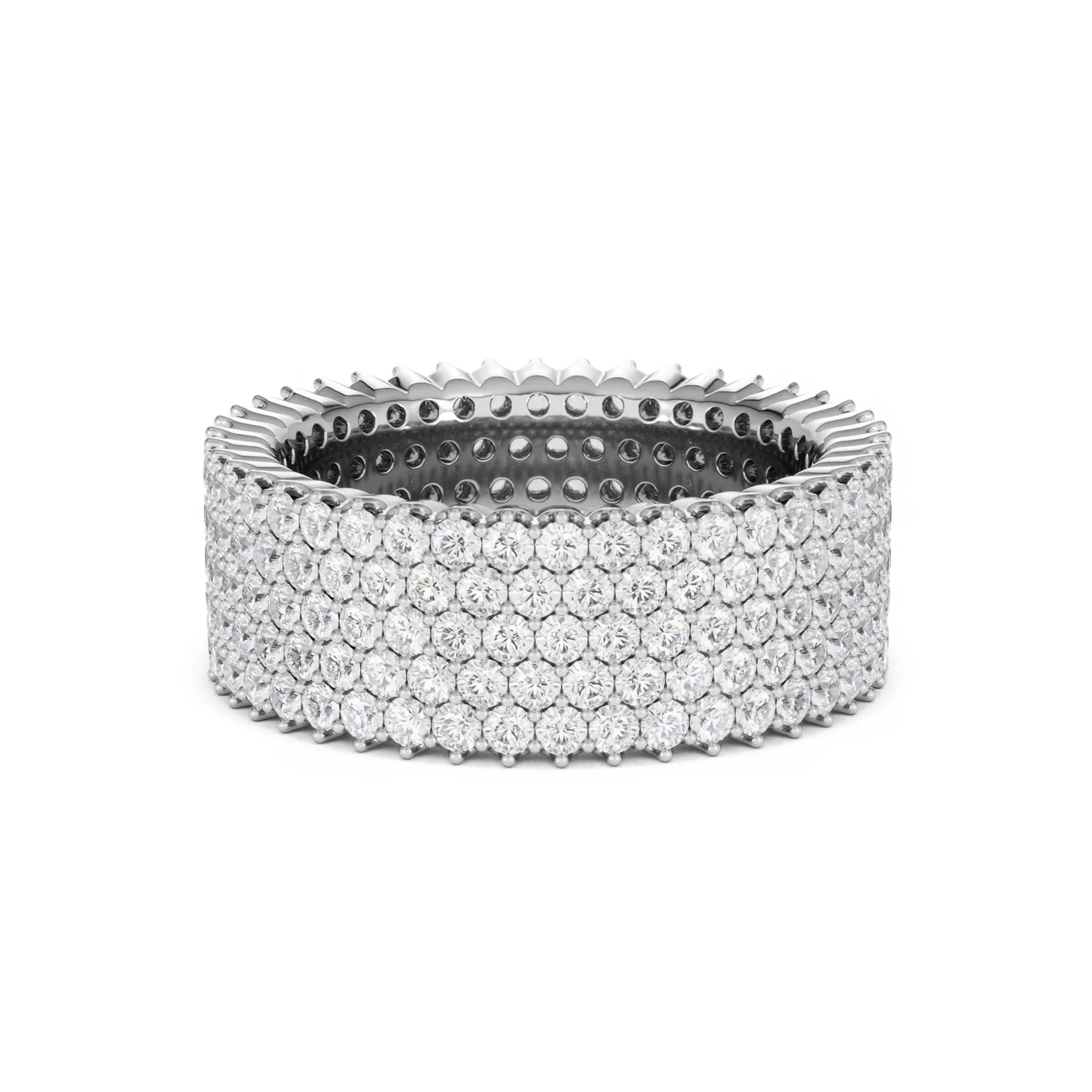 Jasmine Lab Diamond Pave Eternity Ring 3.00ct G/VS in 18K White Gold - Image 73