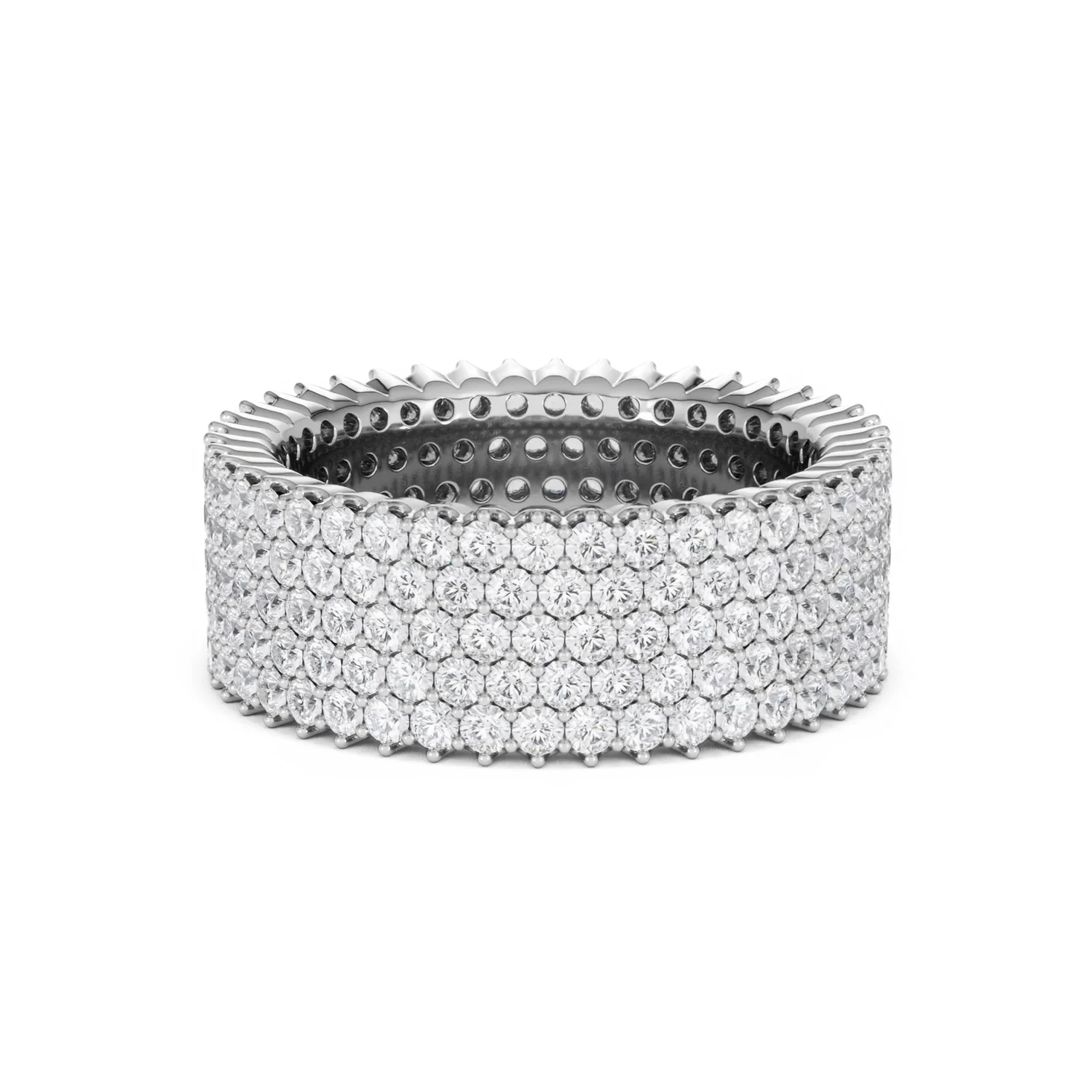 Jasmine Lab Diamond Pave Eternity Ring 3.00ct G/VS in 18K White Gold - Image 74