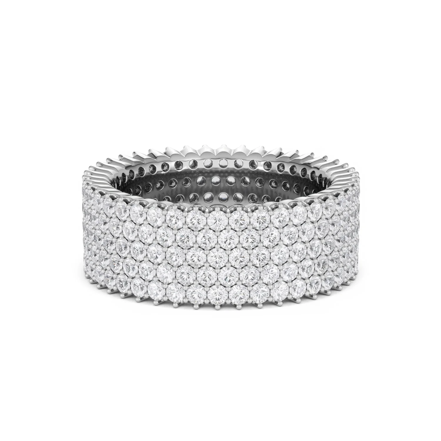 Jasmine Lab Diamond Pave Eternity Ring 3.00ct G/VS in 18K White Gold - Image 76
