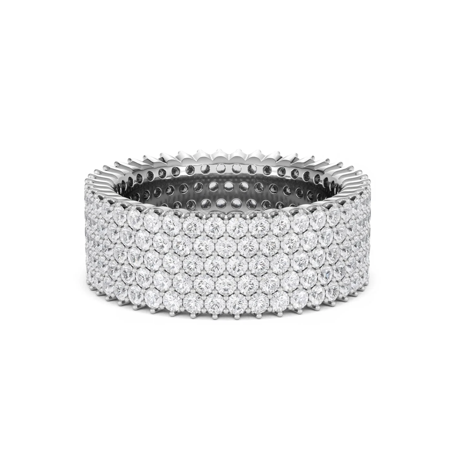 Jasmine Lab Diamond Pave Eternity Ring 3.00ct G/VS in 18K White Gold - Image 79