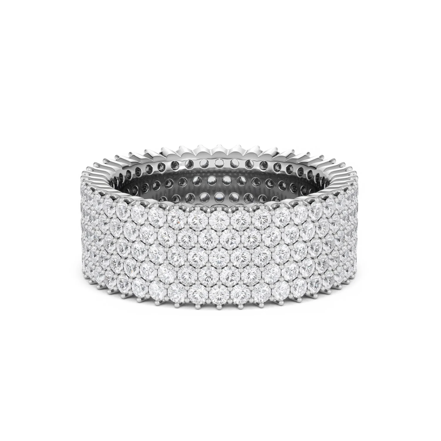 Jasmine Lab Diamond Pave Eternity Ring 3.00ct G/VS in 18K White Gold - Image 8