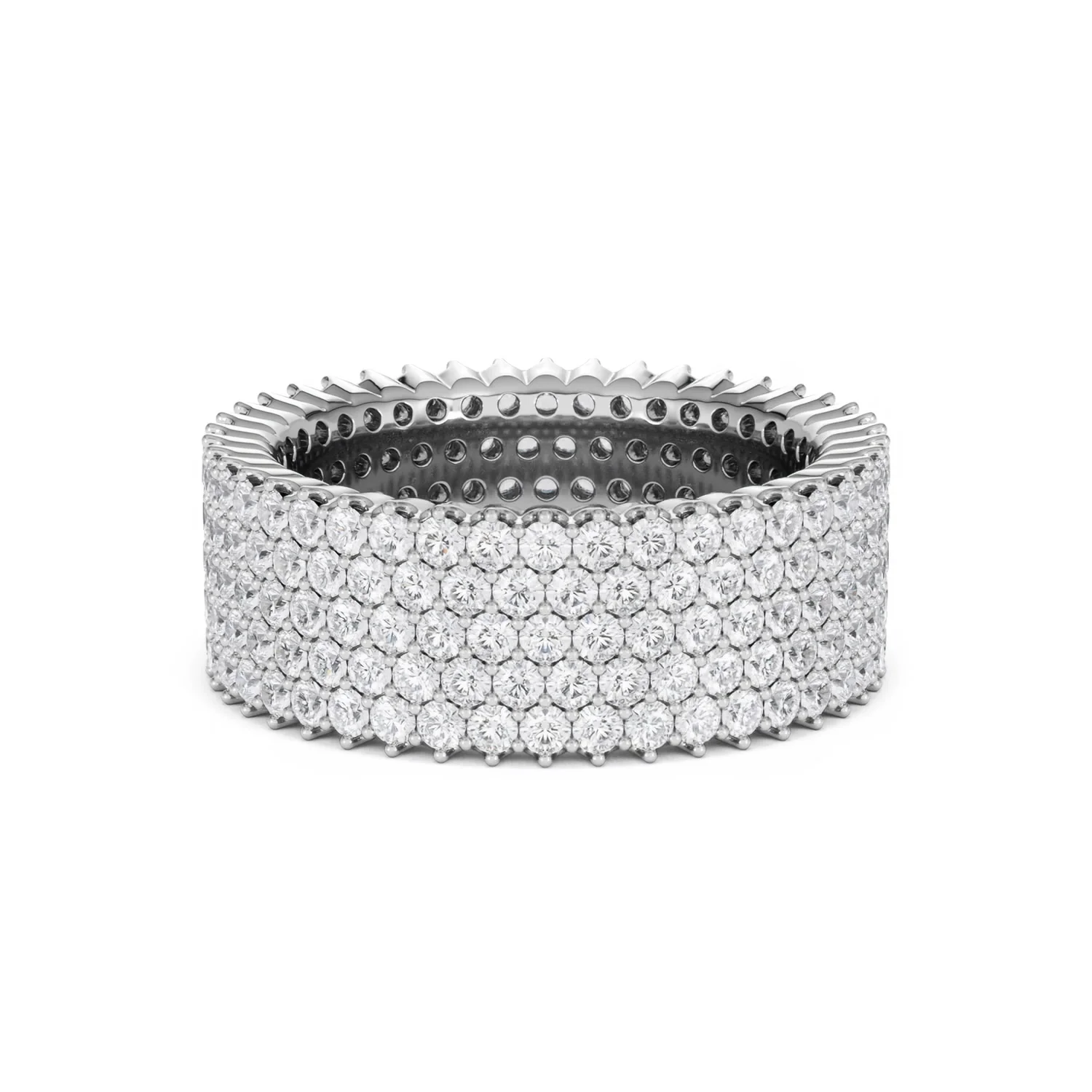 Jasmine Lab Diamond Pave Eternity Ring 3.00ct G/VS in 18K White Gold - Image 80