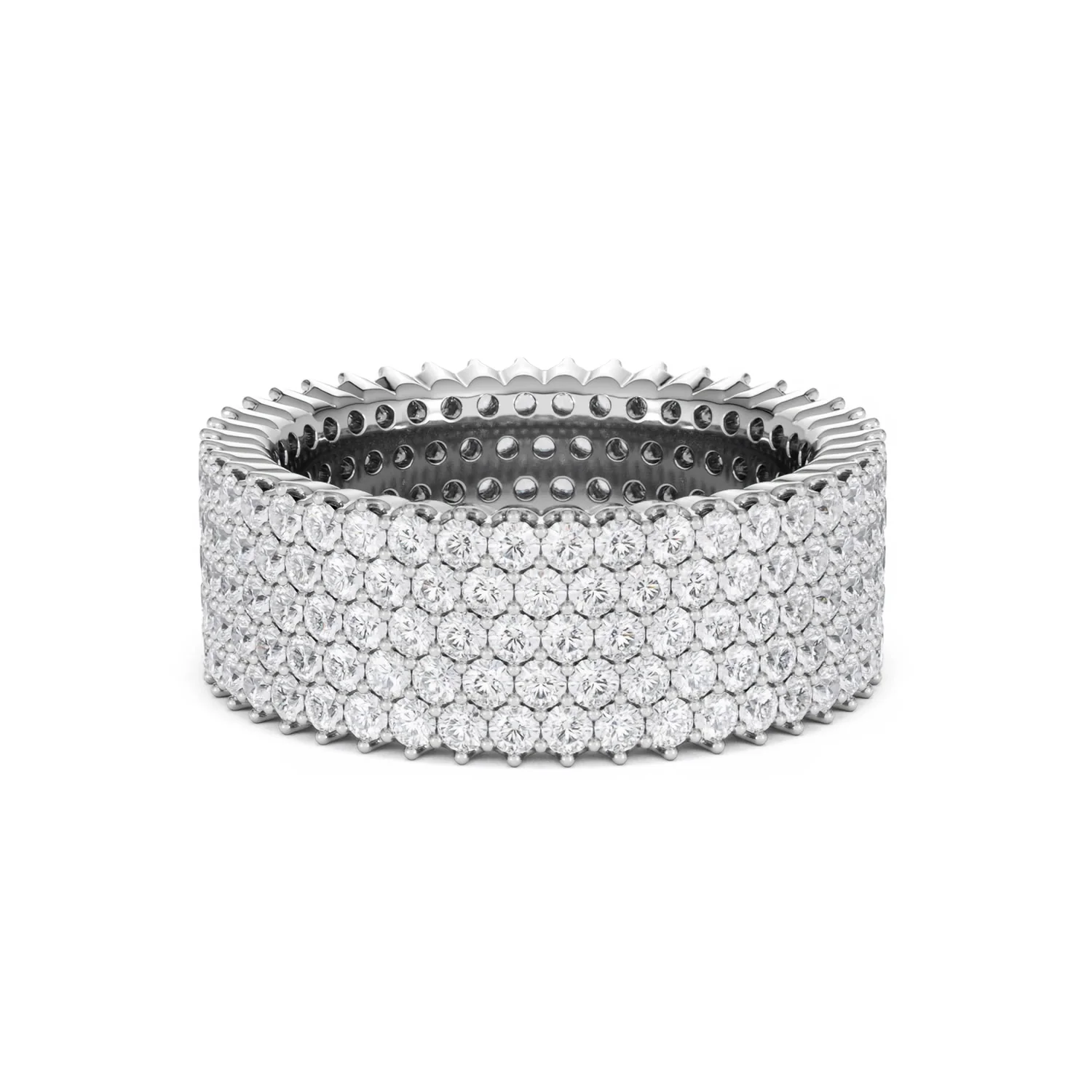 Jasmine Lab Diamond Pave Eternity Ring 3.00ct G/VS in 18K White Gold - Image 9