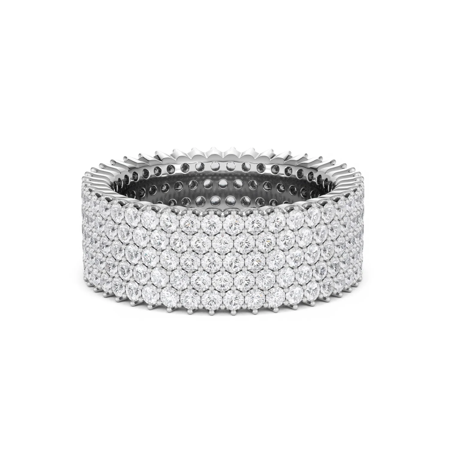 Jasmine Lab Diamond Pave Eternity Ring 3.00ct G/VS in Platinum - Image 11