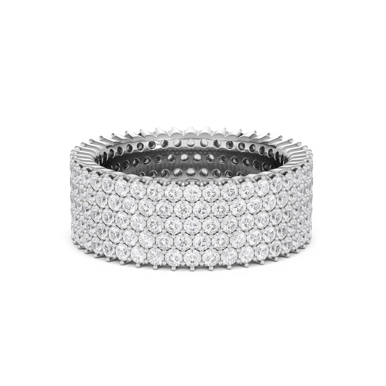 Jasmine Lab Diamond Pave Eternity Ring 3.00ct G/VS in Platinum - Image 12