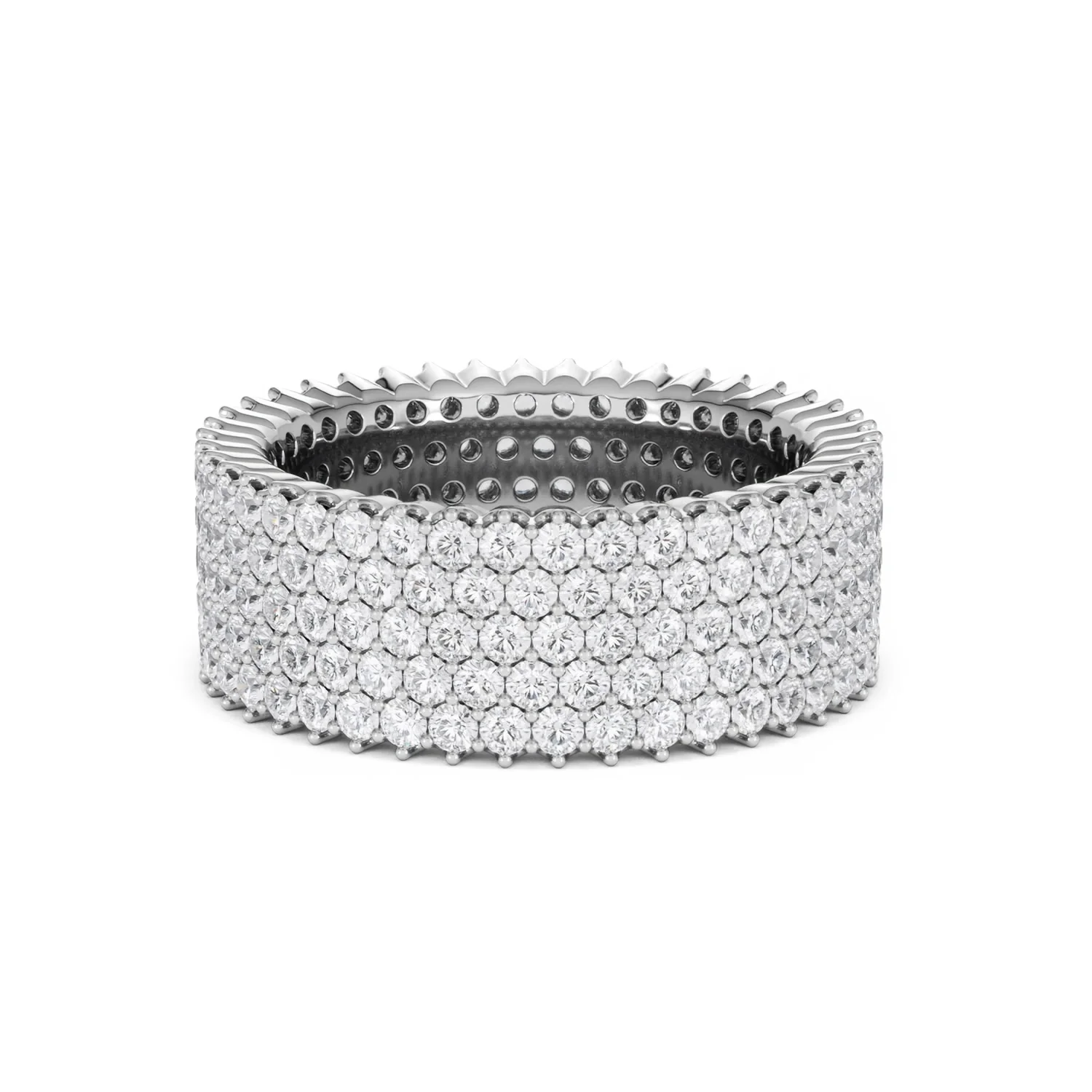 Jasmine Lab Diamond Pave Eternity Ring 3.00ct G/VS in Platinum - Image 22