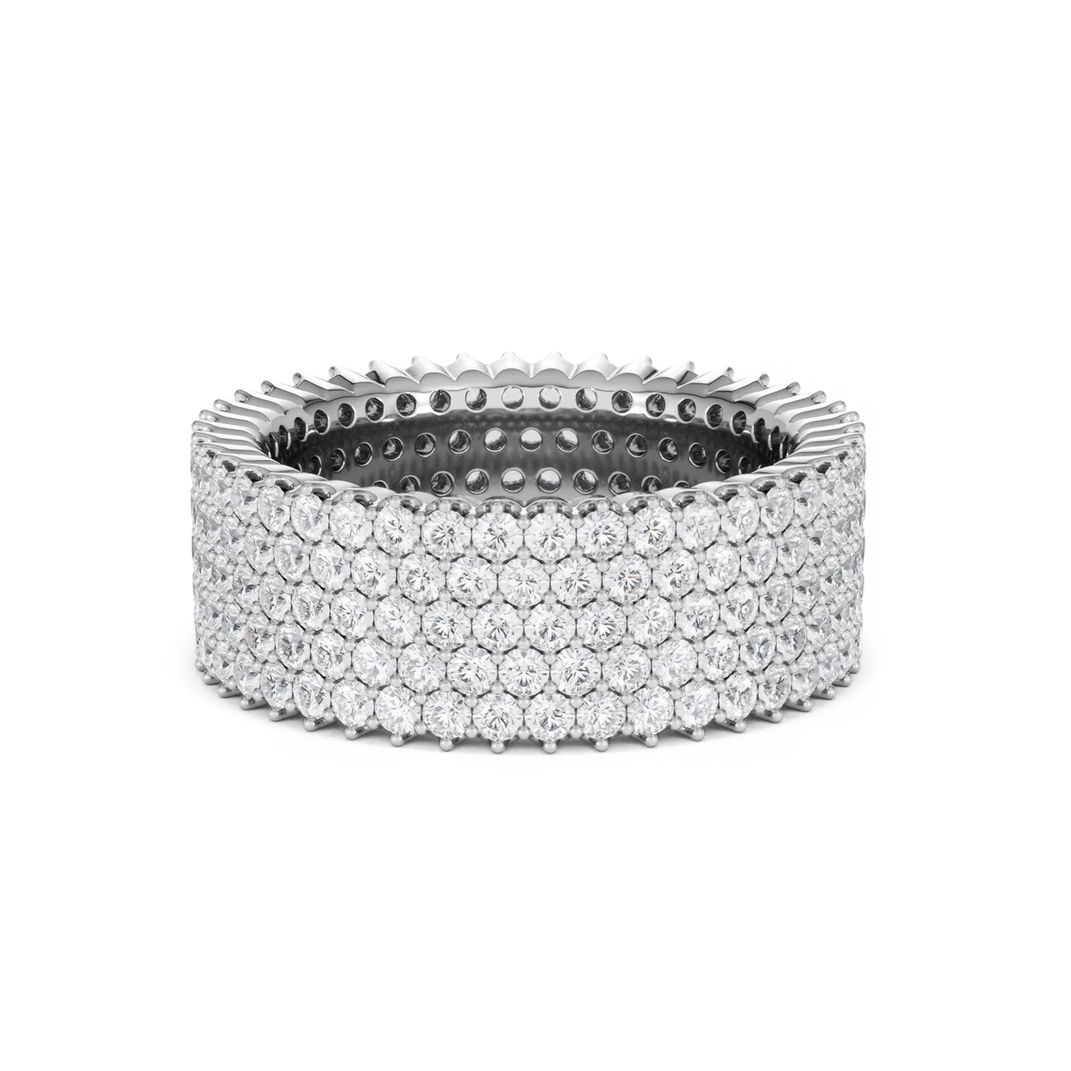 Jasmine Lab Diamond Pave Eternity Ring 3.00ct G/VS in Platinum - Image 26