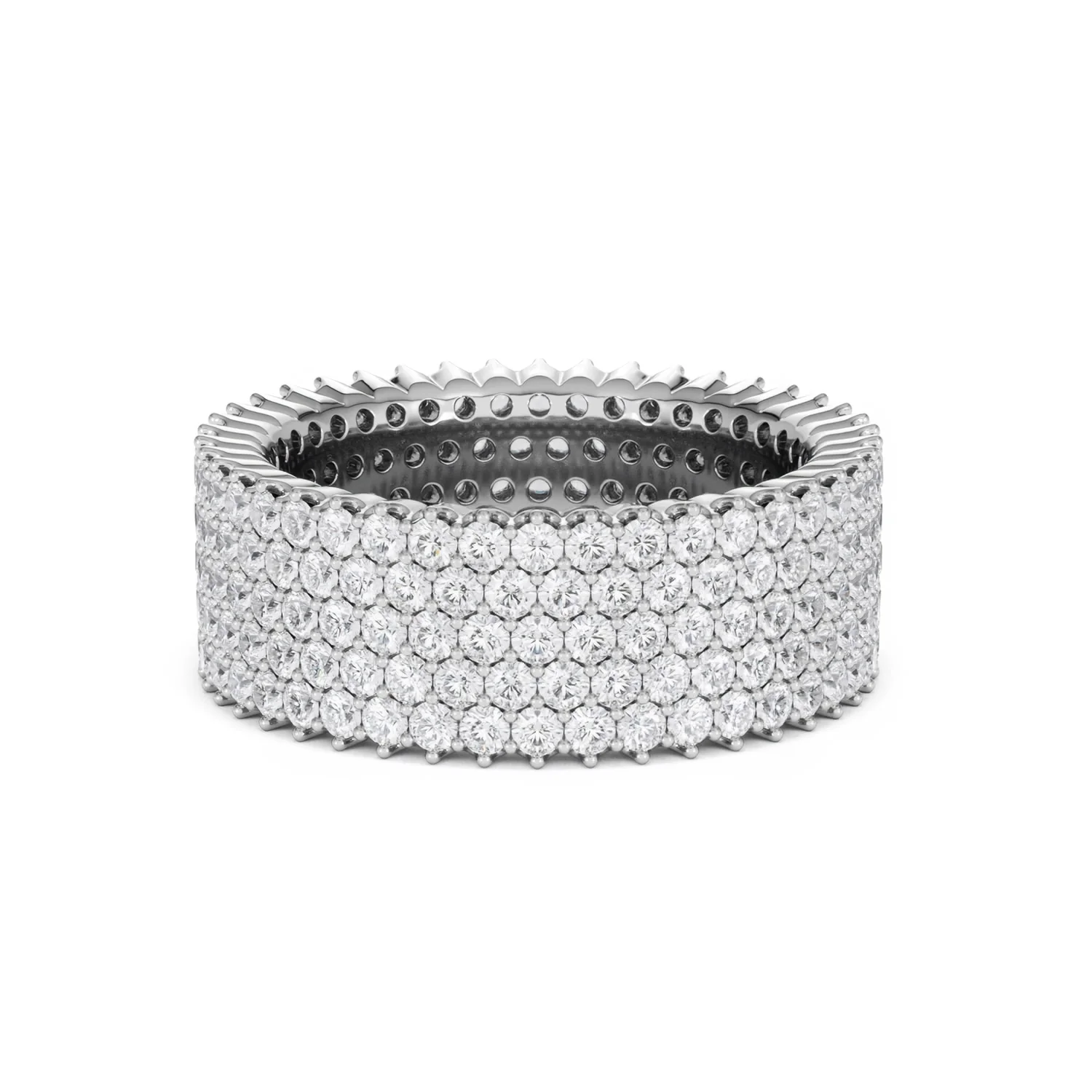 Jasmine Lab Diamond Pave Eternity Ring 3.00ct G/VS in Platinum - Image 27