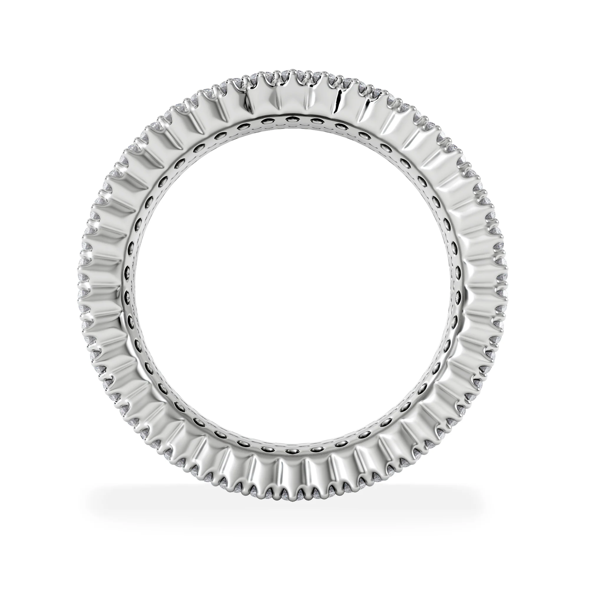 Jasmine Lab Diamond Pave Eternity Ring 3.00ct G/VS in Platinum - Image 3