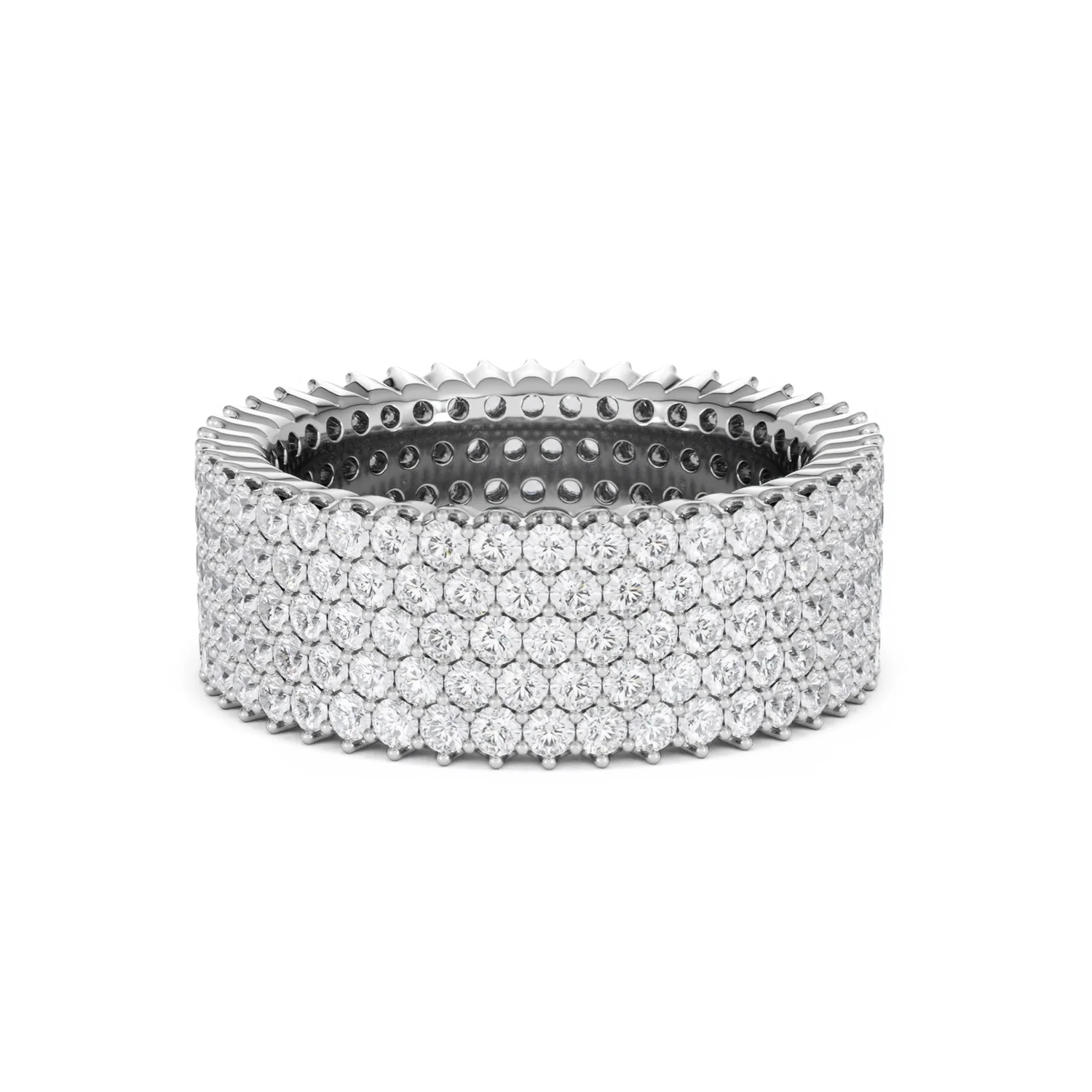 Jasmine Lab Diamond Pave Eternity Ring 3.00ct G/VS in Platinum - Image 35