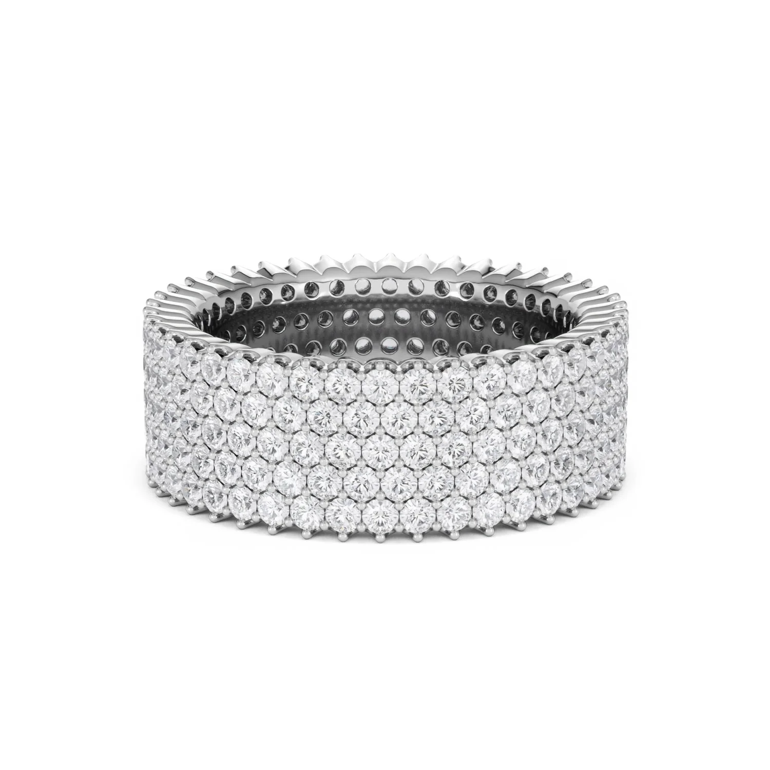 Jasmine Lab Diamond Pave Eternity Ring 3.00ct G/VS in Platinum - Image 57