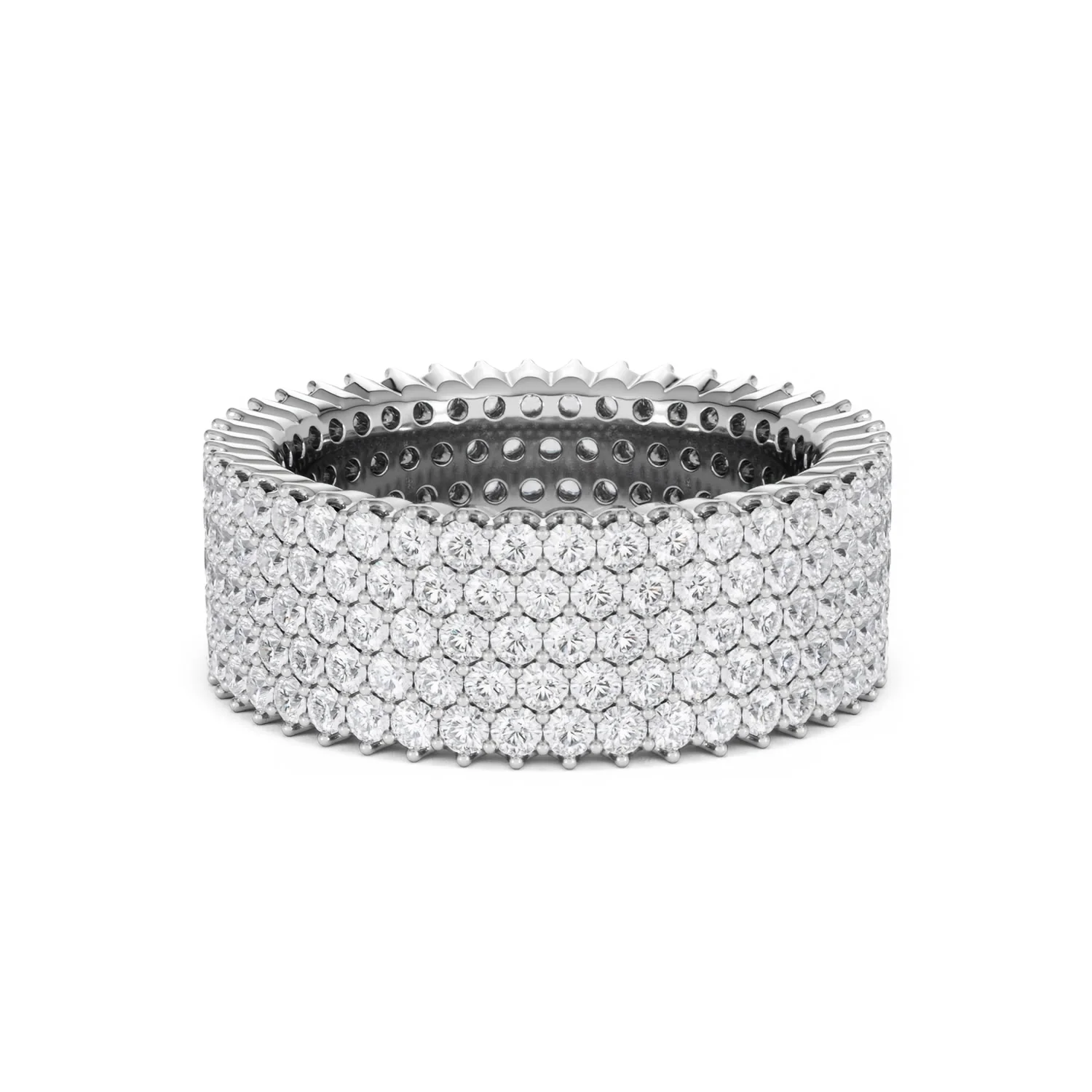 Jasmine Lab Diamond Pave Eternity Ring 3.00ct G/VS in Platinum - Image 58