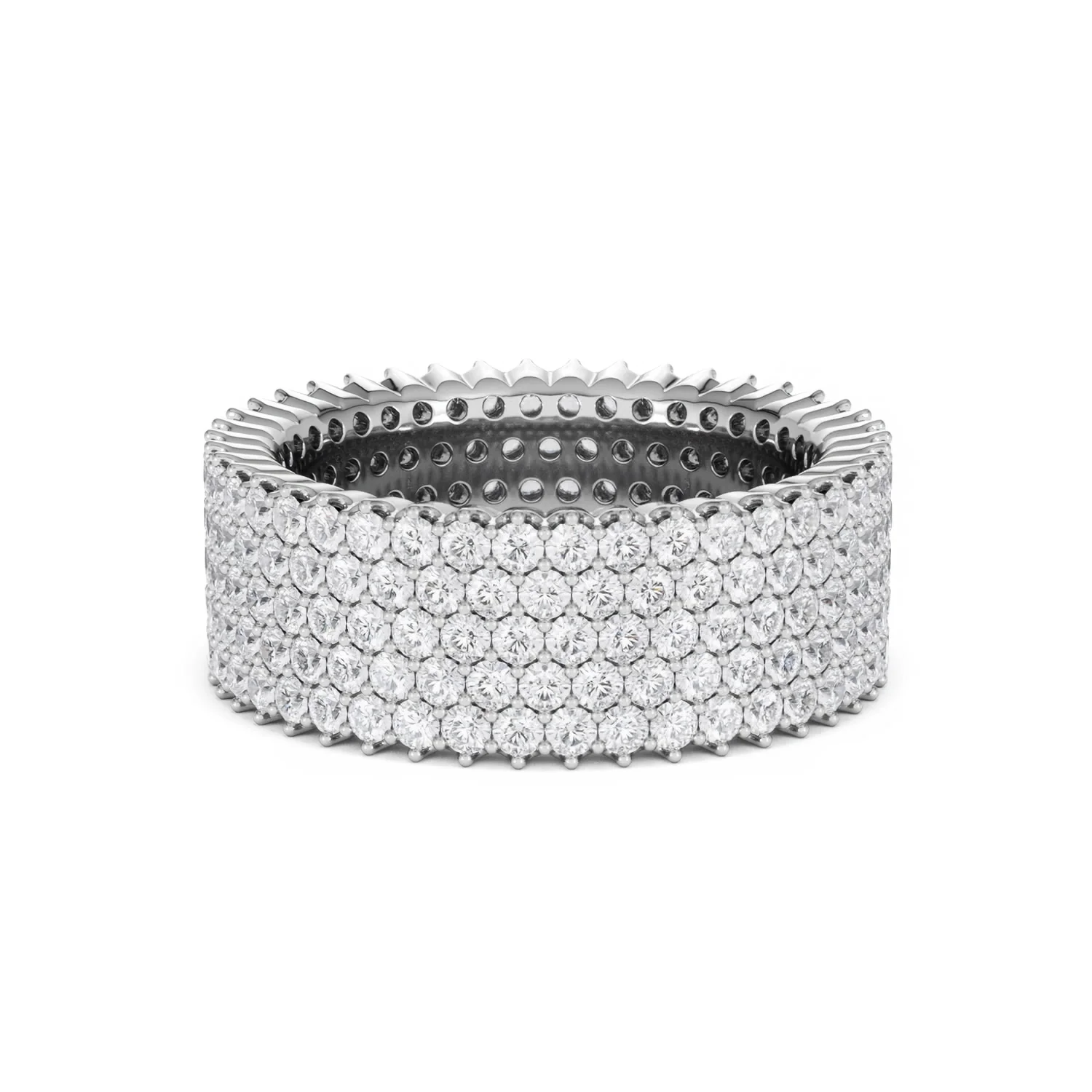 Jasmine Lab Diamond Pave Eternity Ring 3.00ct G/VS in Platinum - Image 60