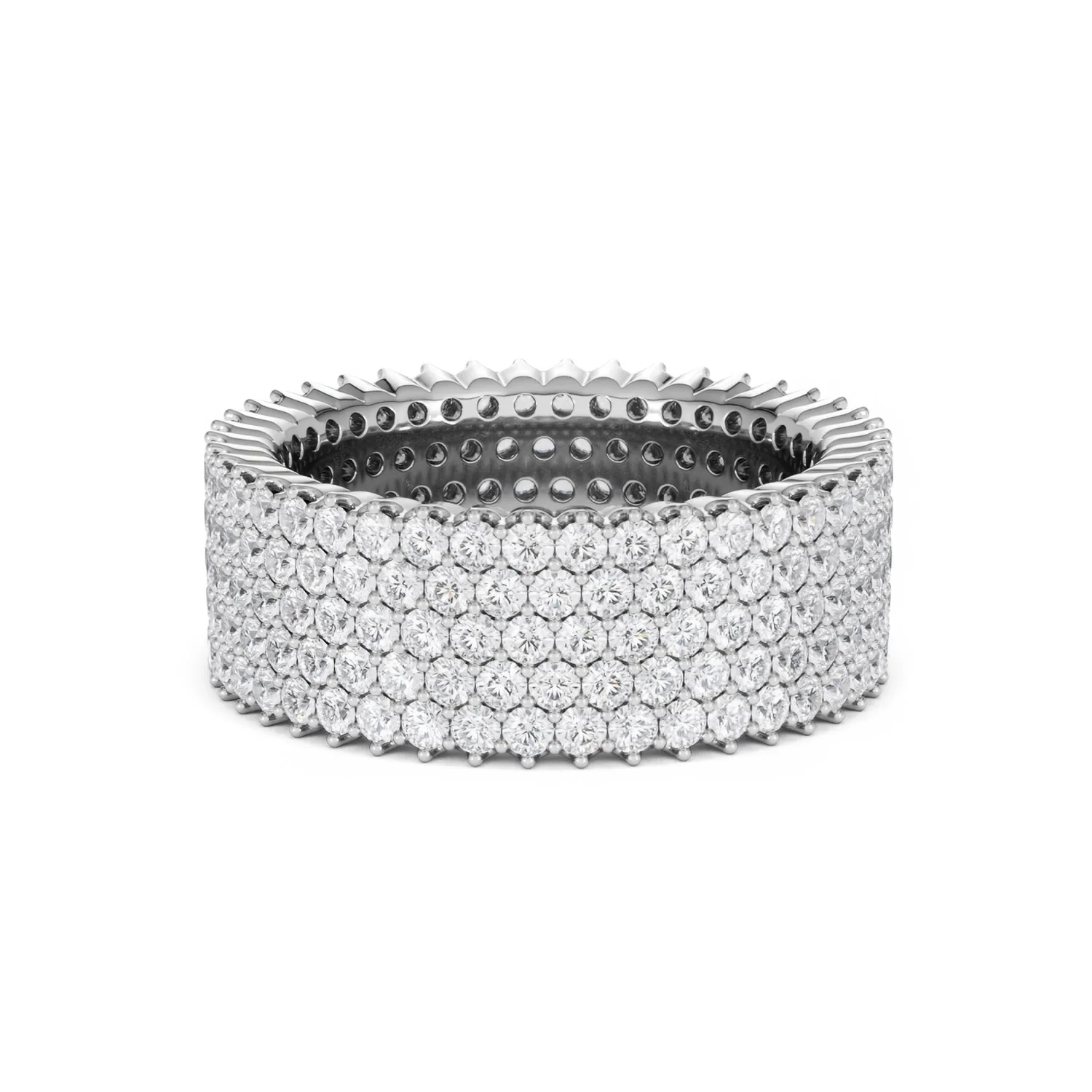 Jasmine Lab Diamond Pave Eternity Ring 3.00ct G/VS in Platinum - Image 66