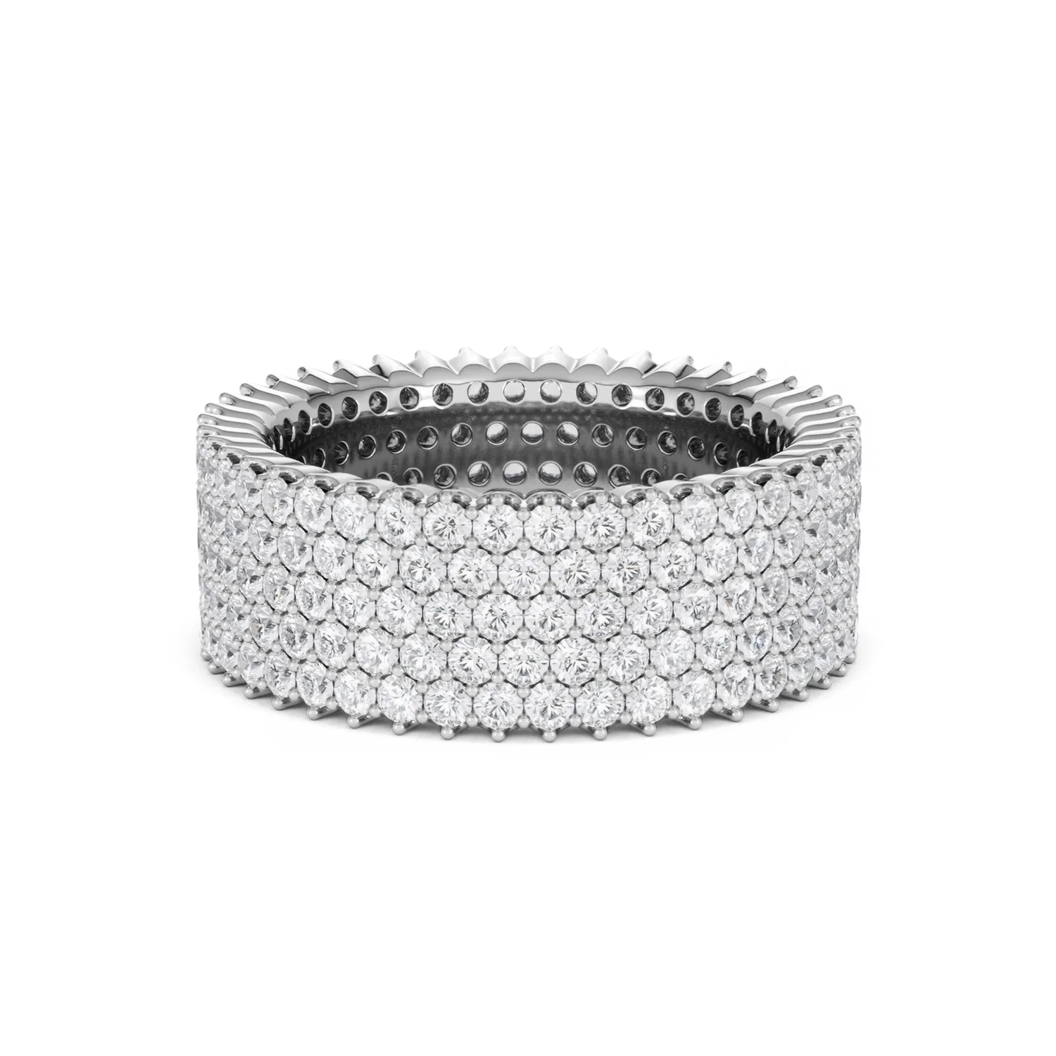 Jasmine Lab Diamond Pave Eternity Ring 3.00ct G/VS in Platinum - Image 77