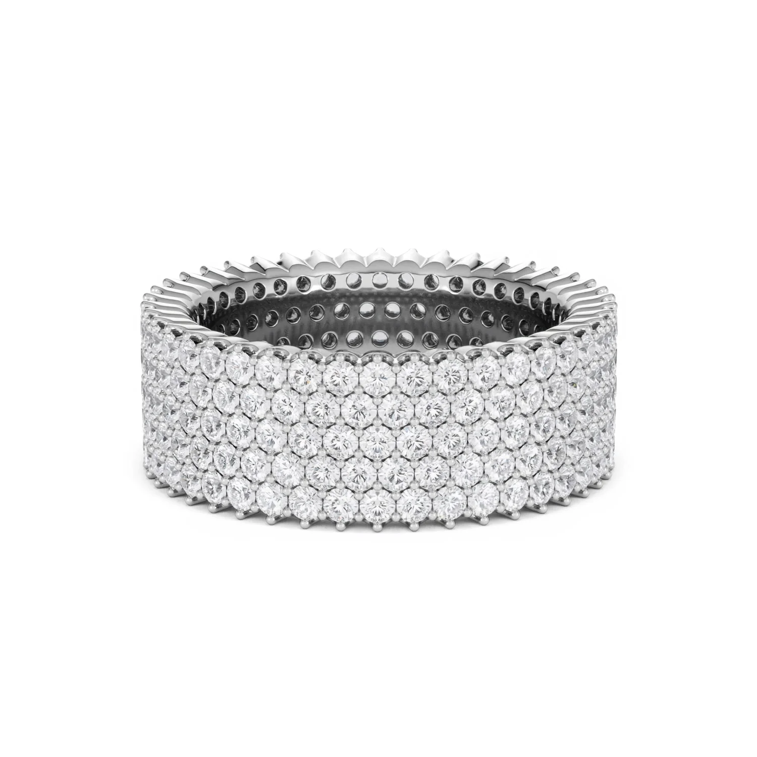 Jasmine Lab Diamond Pave Eternity Ring 3.00ct G/VS in Platinum - Image 78