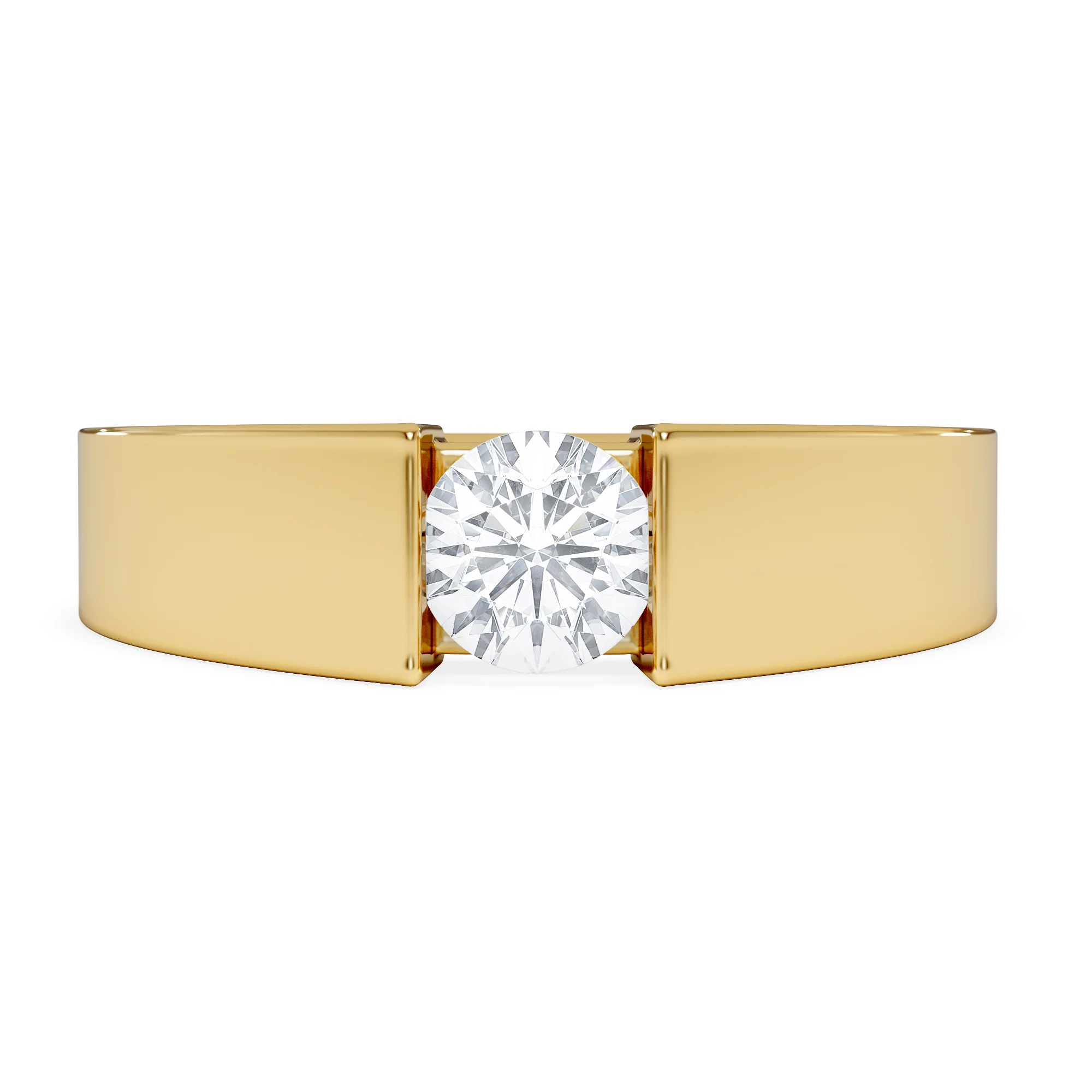 Jessica 0.50ct Round Cut Lab Diamond Solitaire Engagement Ring in 18K Gold Vermeil - Image 5