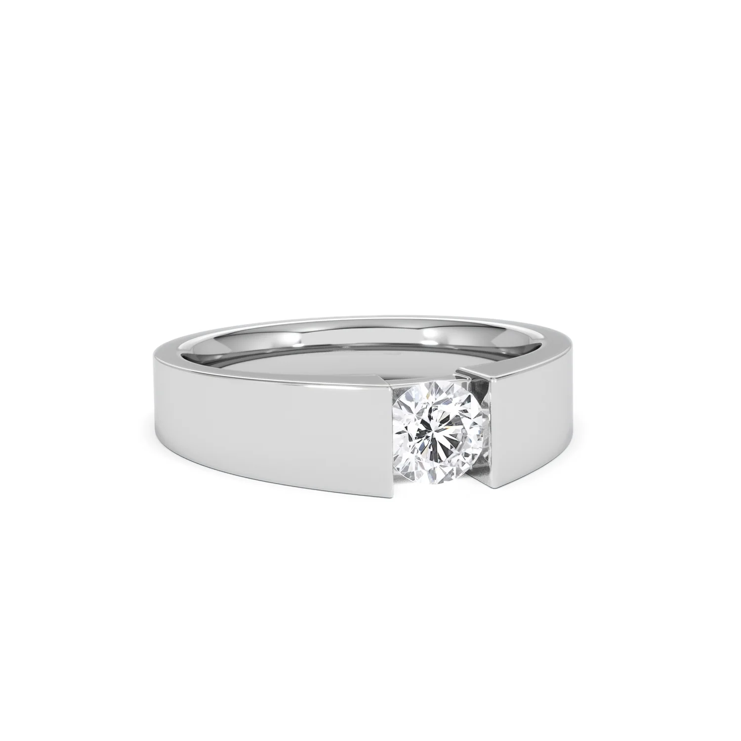 Jessica 0.50ct Round Cut Lab Diamond Solitaire Engagement Ring in 9K White Gold - Image 13