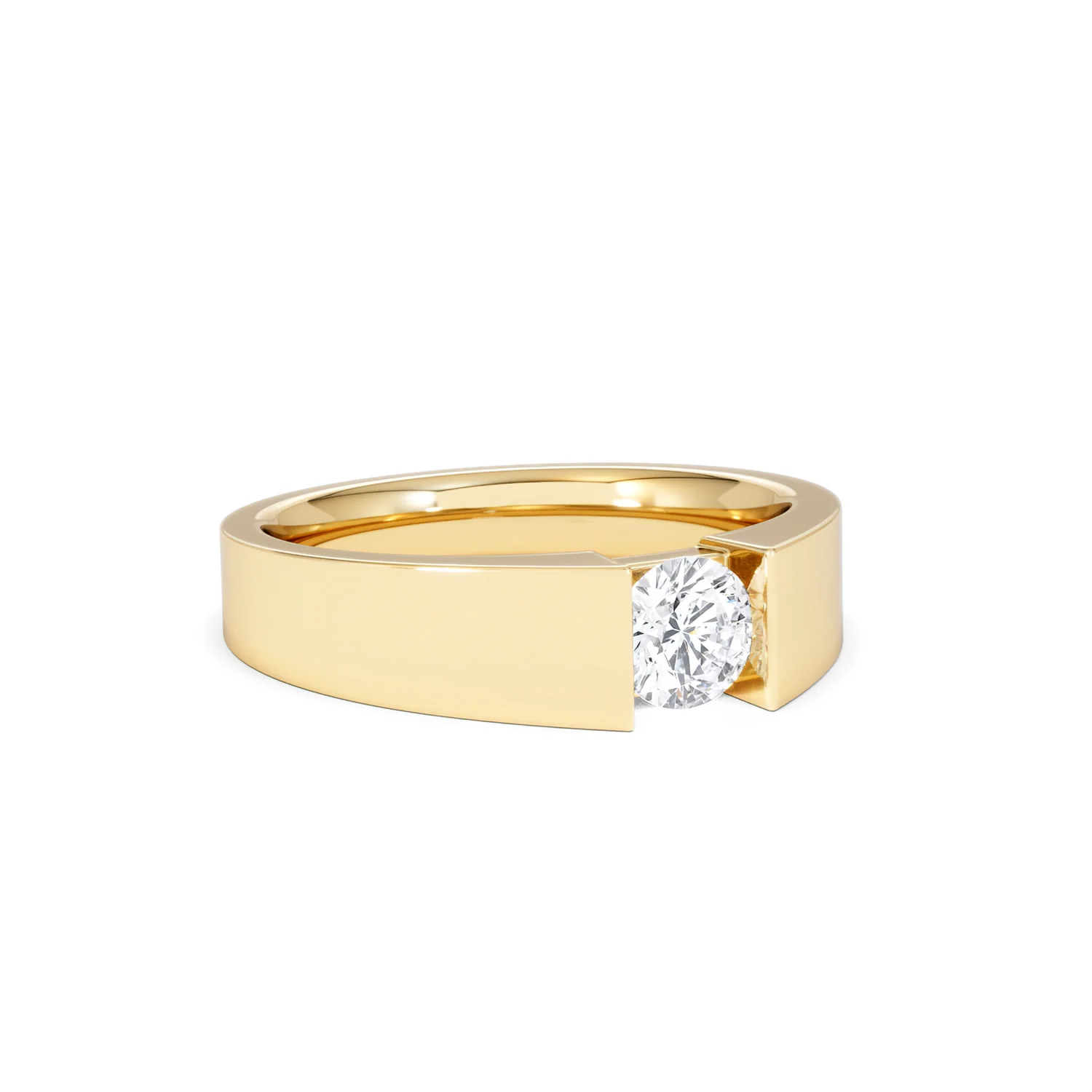 Jessica 0.50ct Round Cut Lab Diamond Solitaire Engagement Ring in 9K Yellow Gold - Image 15
