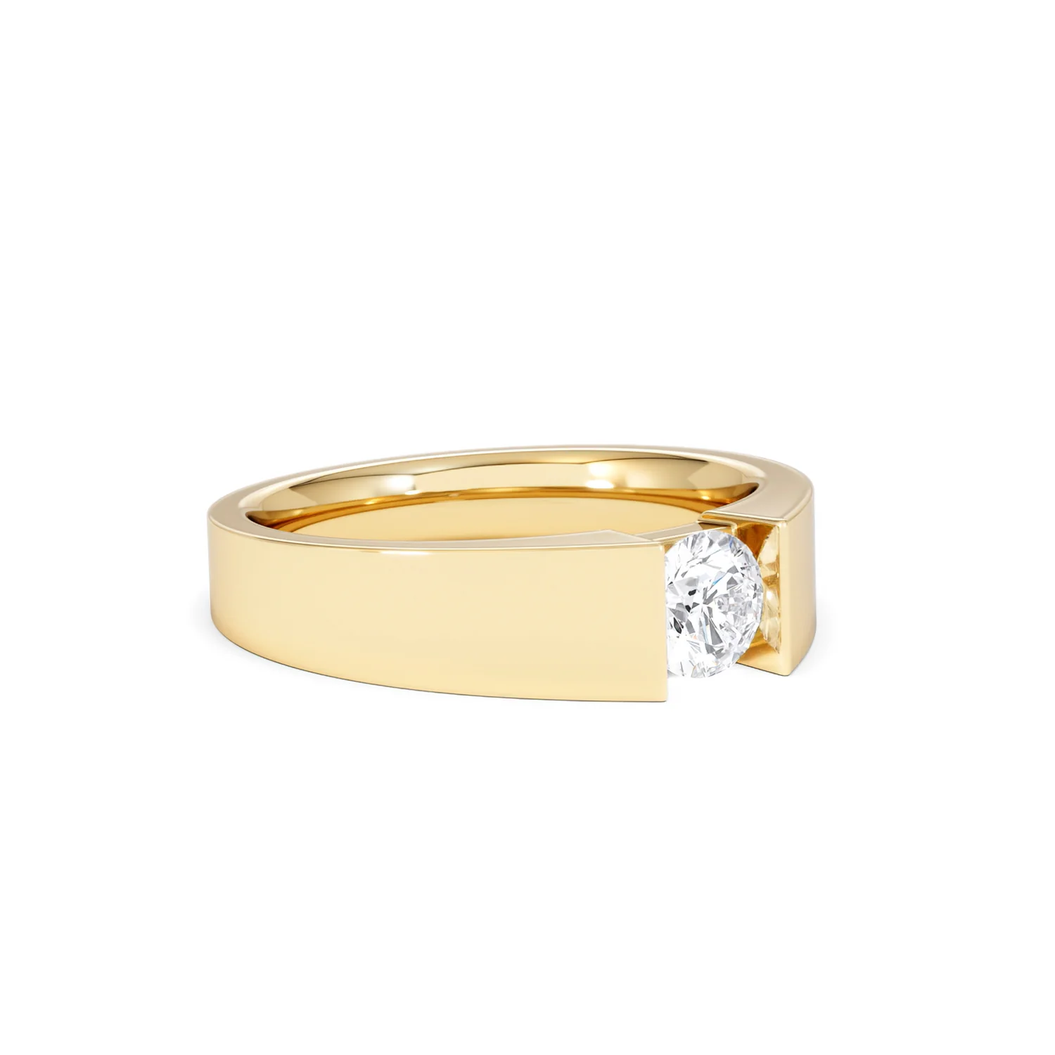 Jessica 0.50ct Round Cut Lab Diamond Solitaire Engagement Ring in 9K Yellow Gold - Image 17