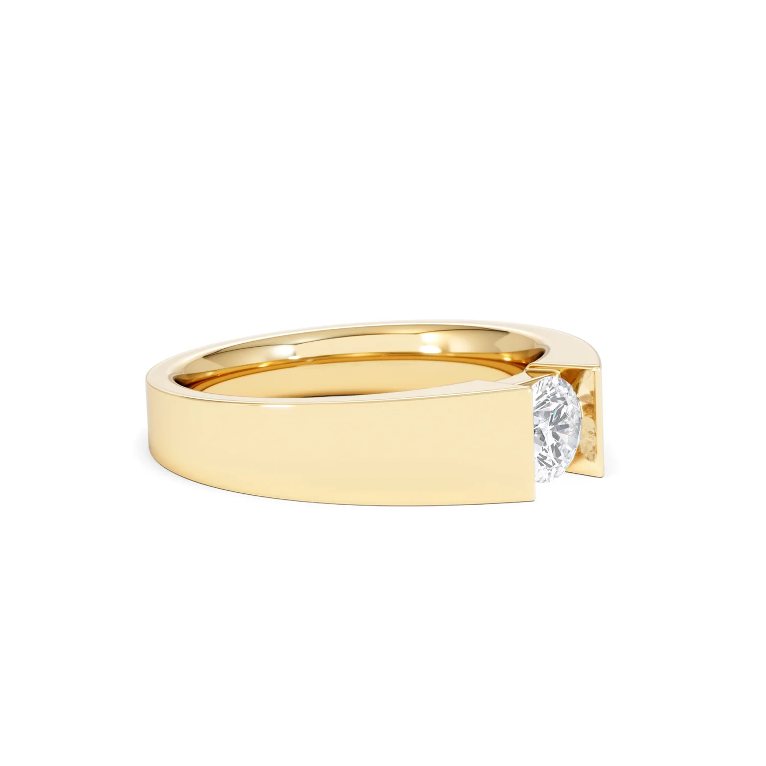 Jessica 0.50ct Round Cut Lab Diamond Solitaire Engagement Ring in 9K Yellow Gold - Image 20