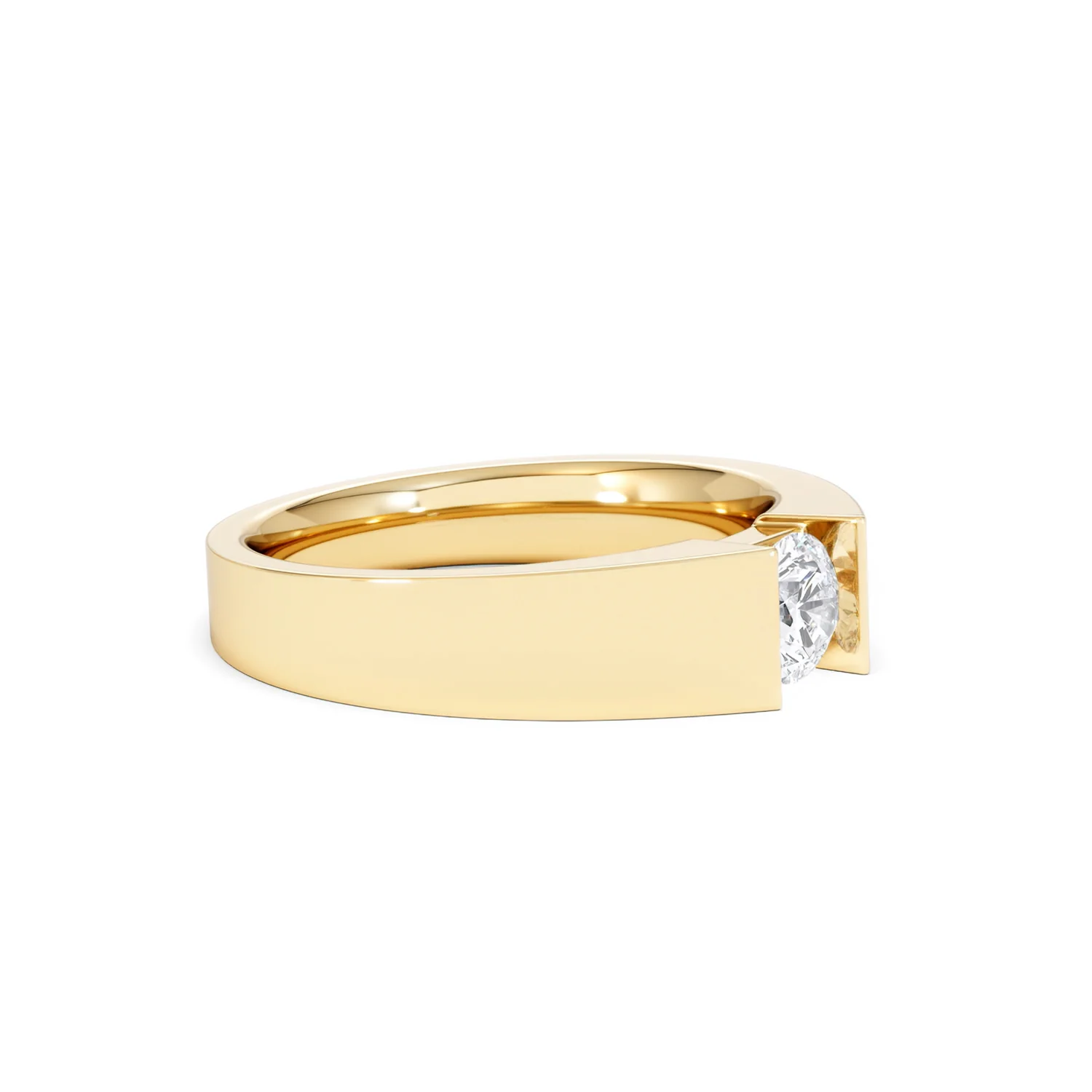 Jessica 0.50ct Round Cut Lab Diamond Solitaire Engagement Ring in 9K Yellow Gold - Image 21
