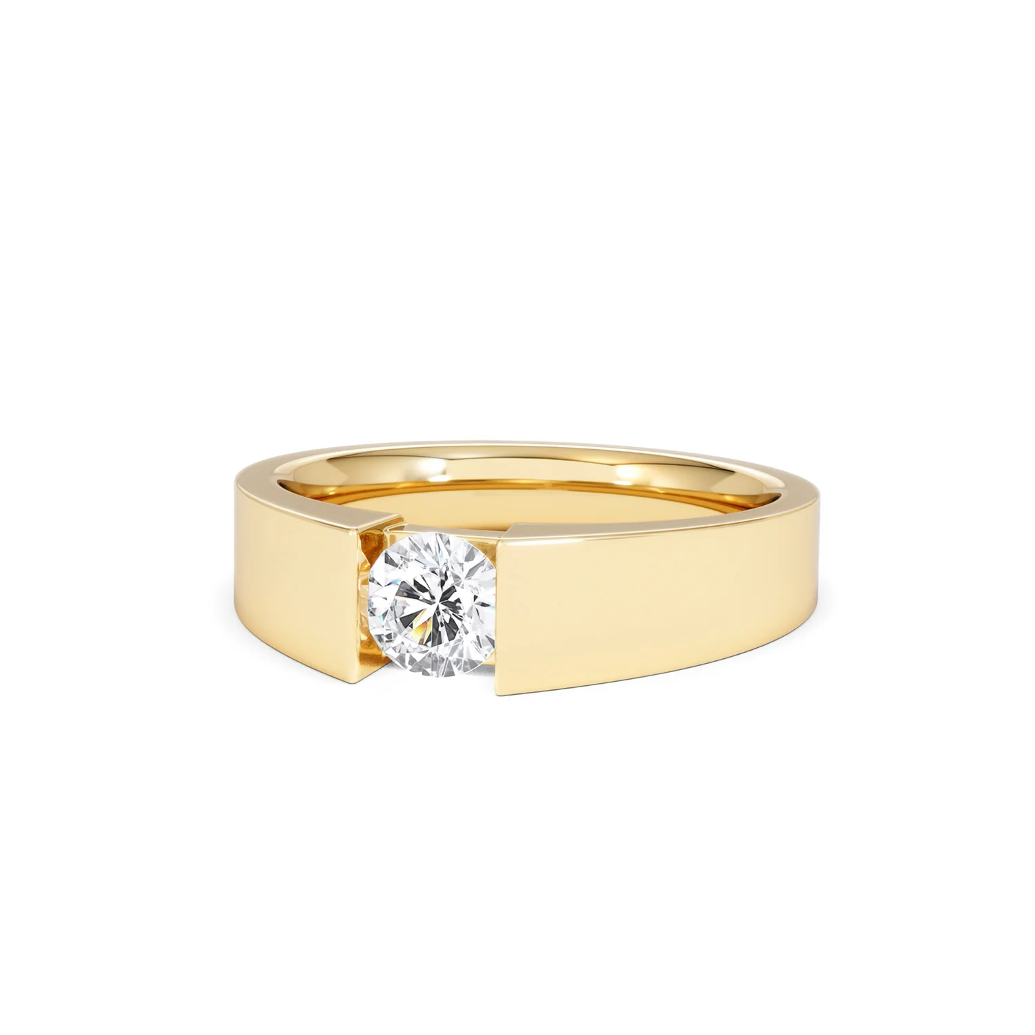 Jessica 0.50ct Round Cut Lab Diamond Solitaire Engagement Ring in 9K Yellow Gold - Image 85