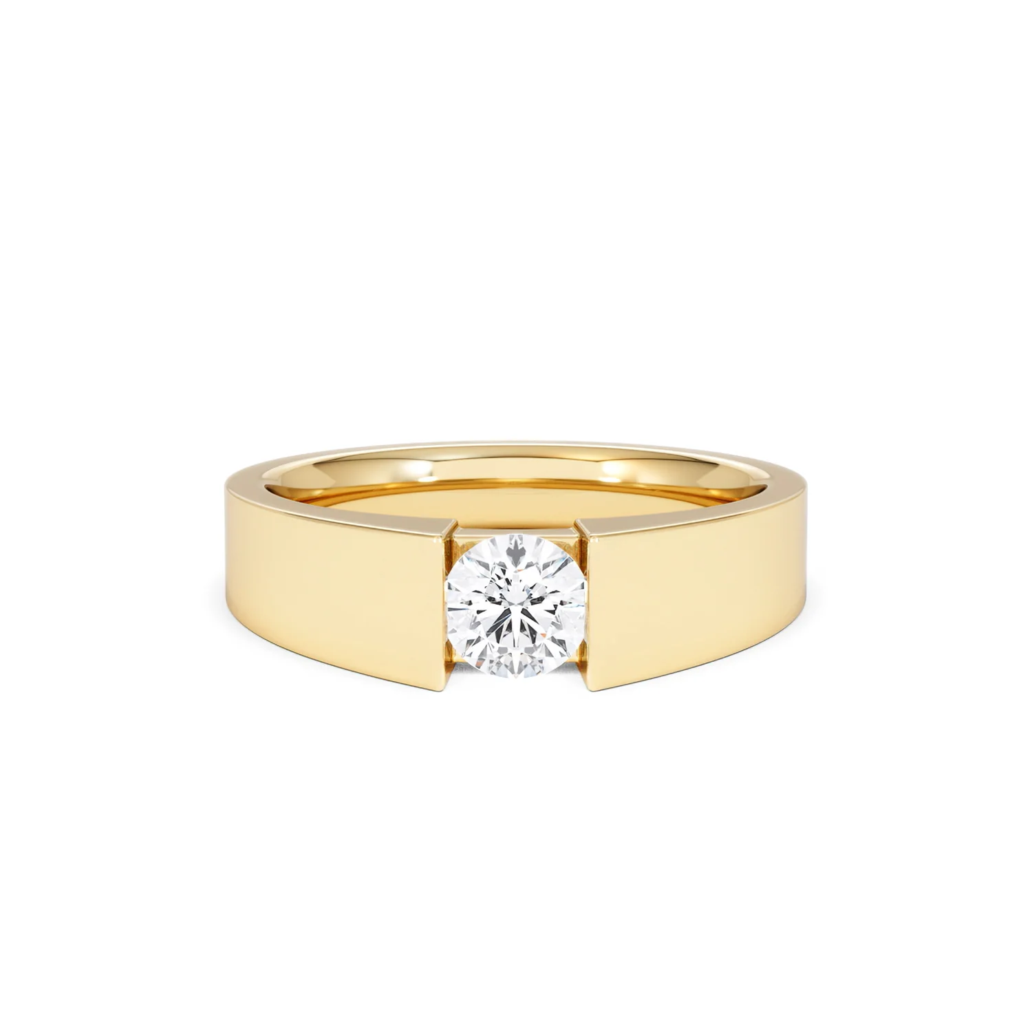 Jessica 0.50ct Round Cut Lab Diamond Solitaire Engagement Ring in 9K Yellow Gold - Image 9