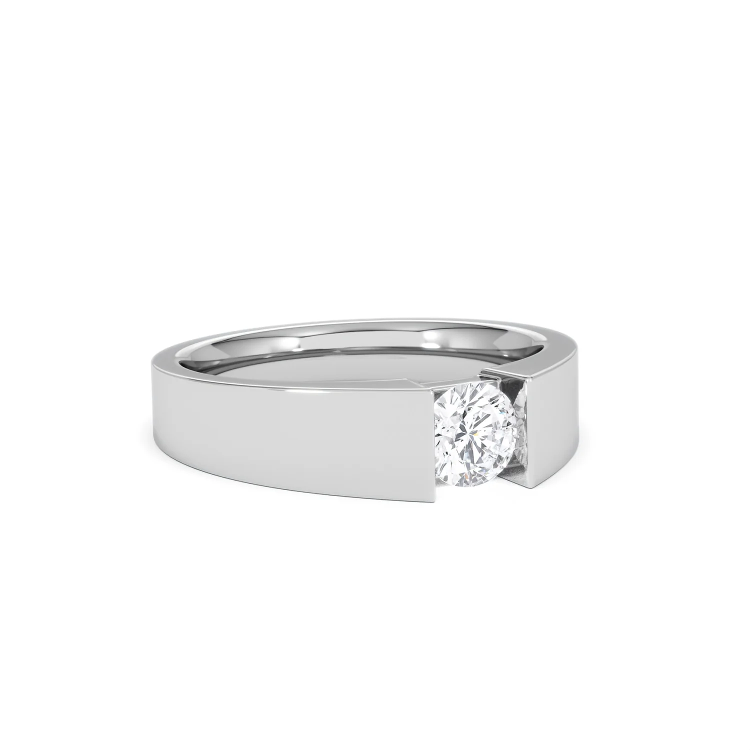 Jessica 0.50ct Round Cut Lab Diamond Solitaire Engagement Ring in Sterling Silver - Image 14
