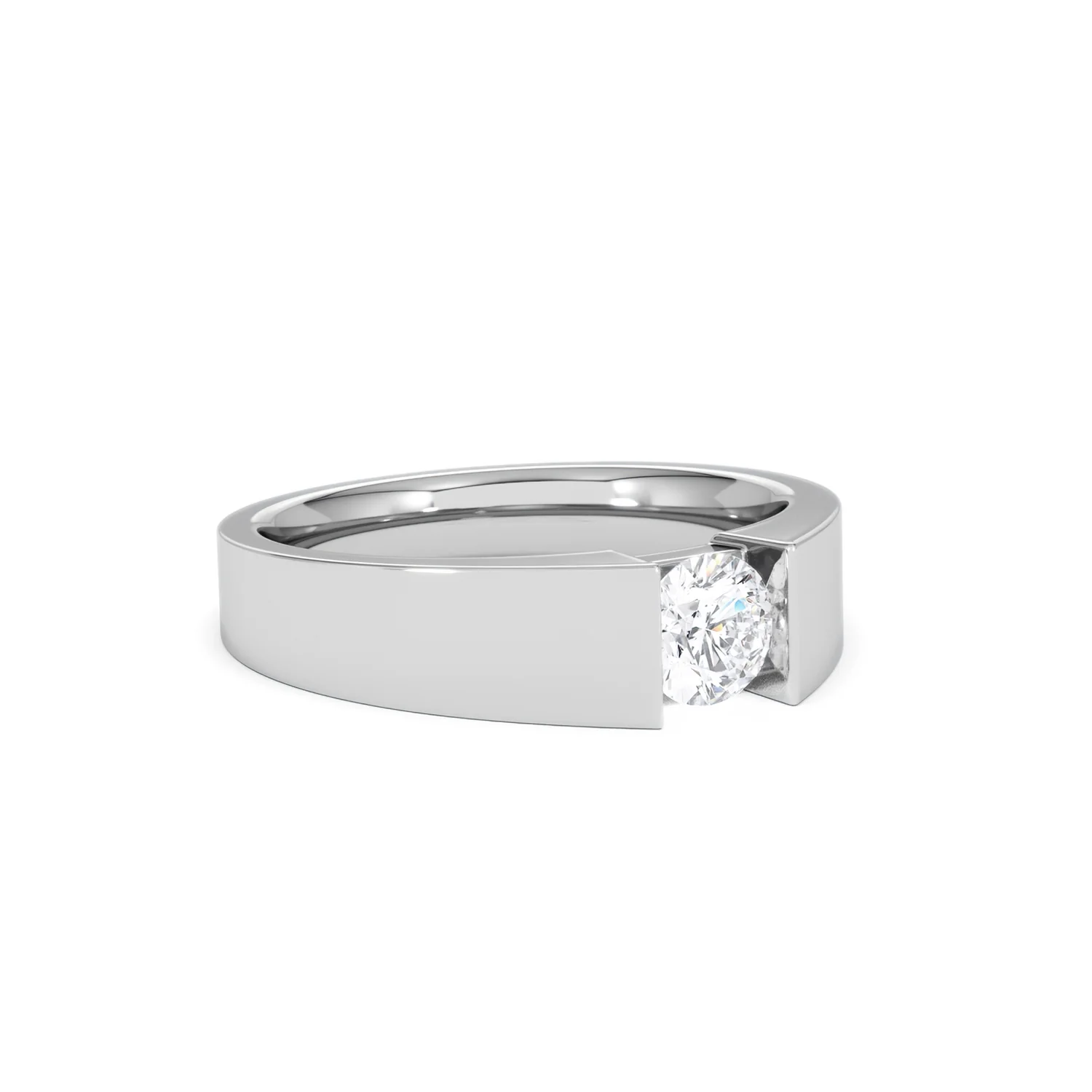 Jessica 0.50ct Round Cut Lab Diamond Solitaire Engagement Ring in Sterling Silver - Image 15