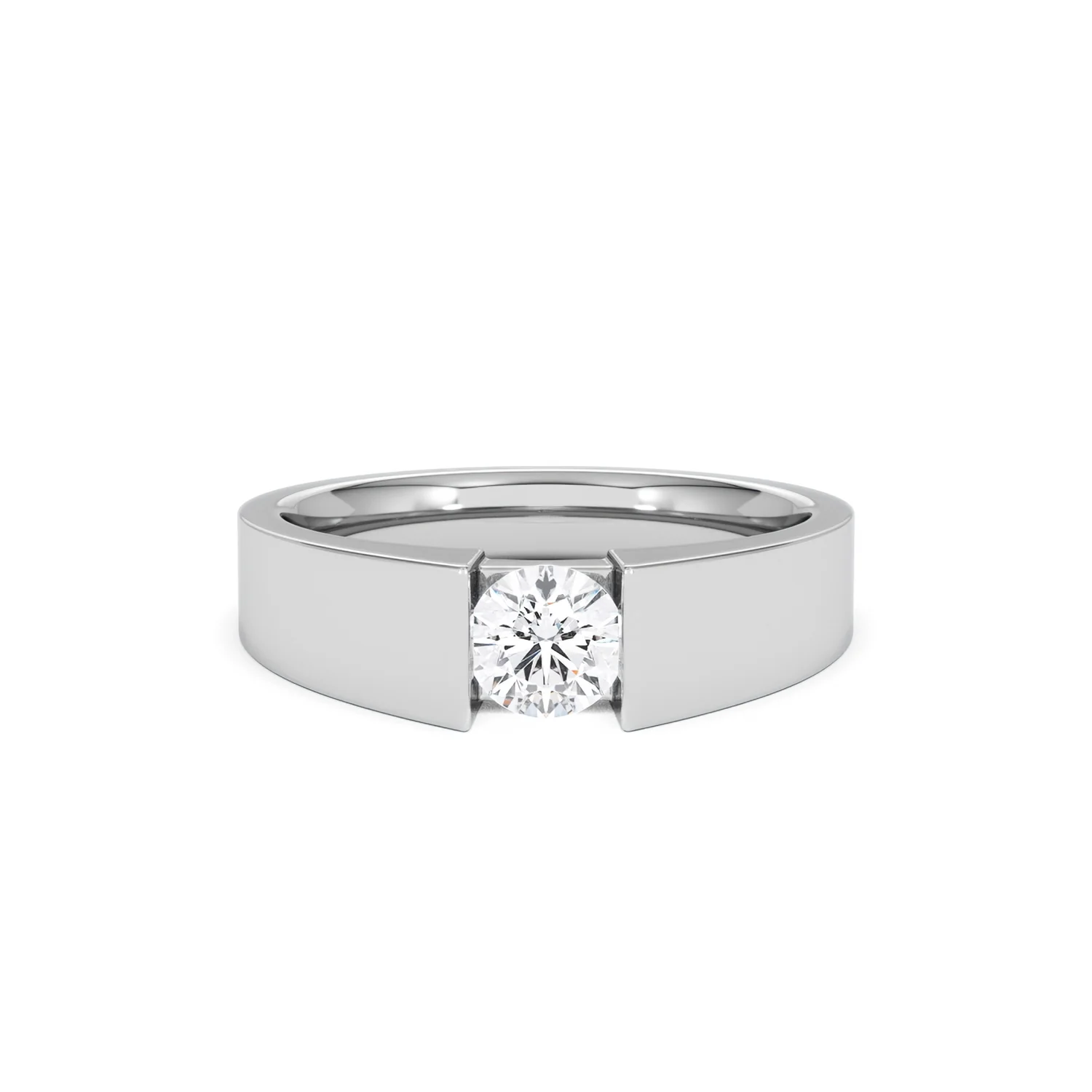 Jessica 0.50ct Round Cut Lab Diamond Solitaire Engagement Ring in Sterling Silver - Image 8