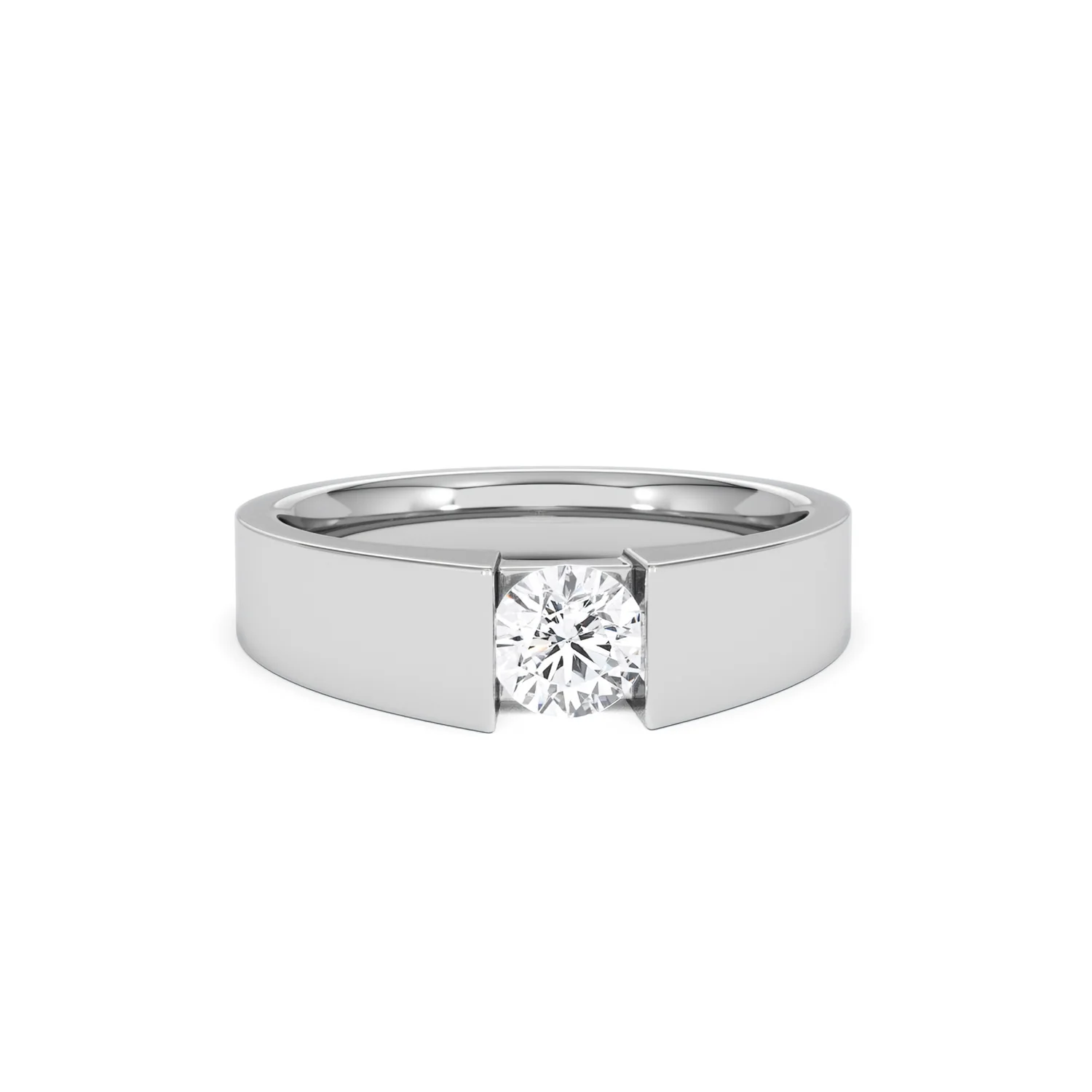 Jessica 0.50ct Round Cut Lab Diamond Solitaire Engagement Ring in Sterling Silver - Image 9
