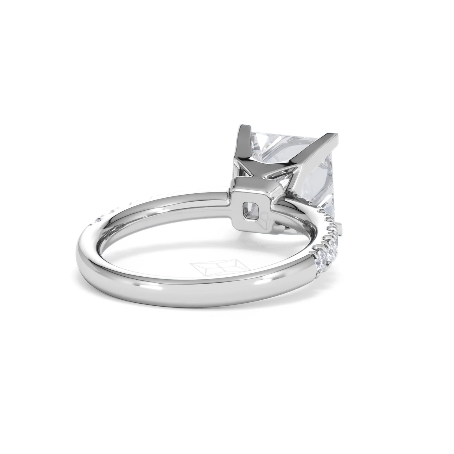 Katerina 3.45ct Lab Diamond Princess Cut Engagement Ring in 18K White Gold G/VS1 - Image 42
