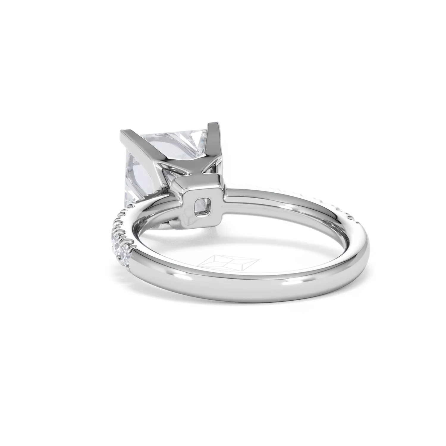 Katerina 3.45ct Lab Diamond Princess Cut Engagement Ring in 18K White Gold G/VS1 - Image 53