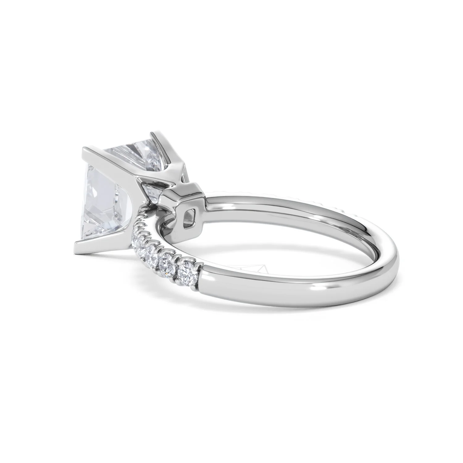 Katerina 3.45ct Lab Diamond Princess Cut Engagement Ring in 18K White Gold G/VS1 - Image 59