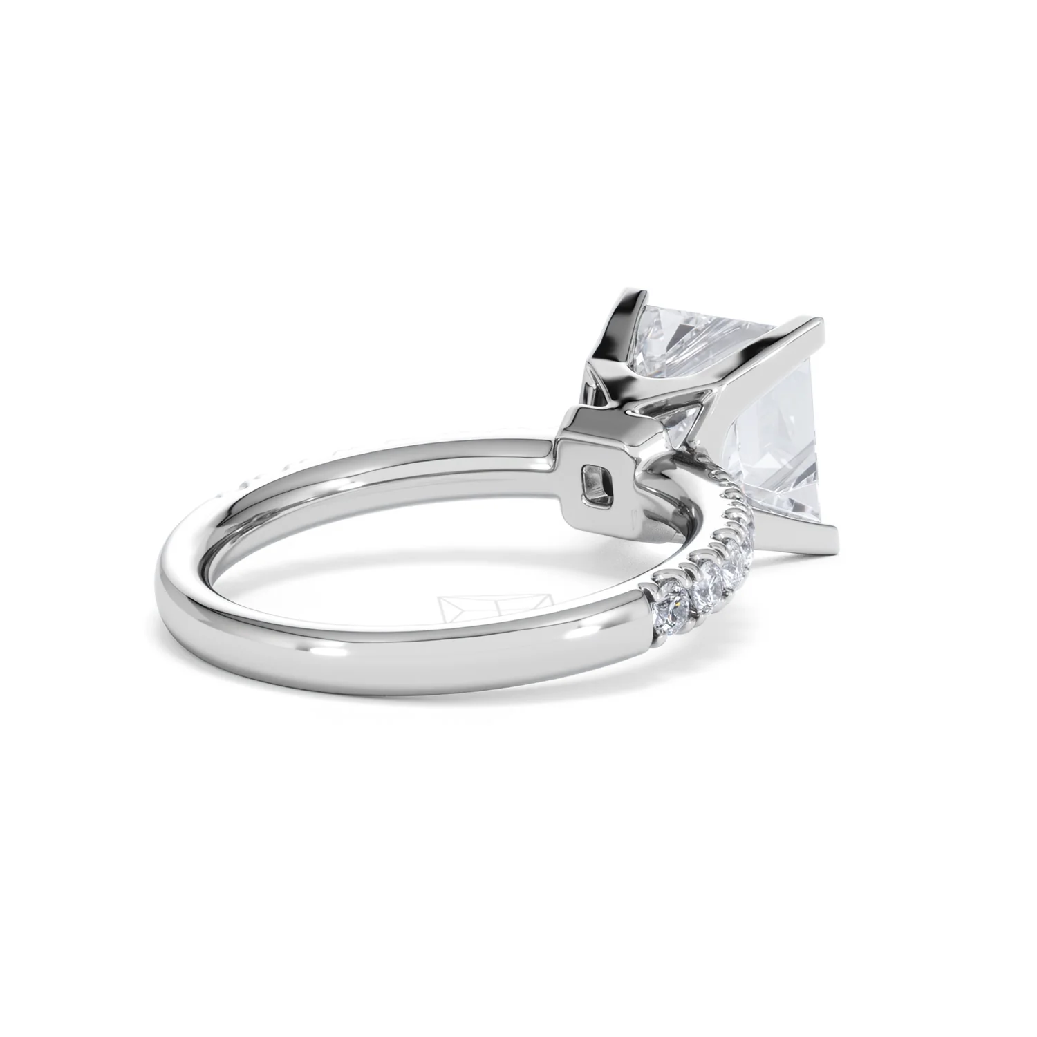 Katerina 3.45ct Lab Diamond Princess Cut Engagement Ring in Platinum G/VS1 - Image 39