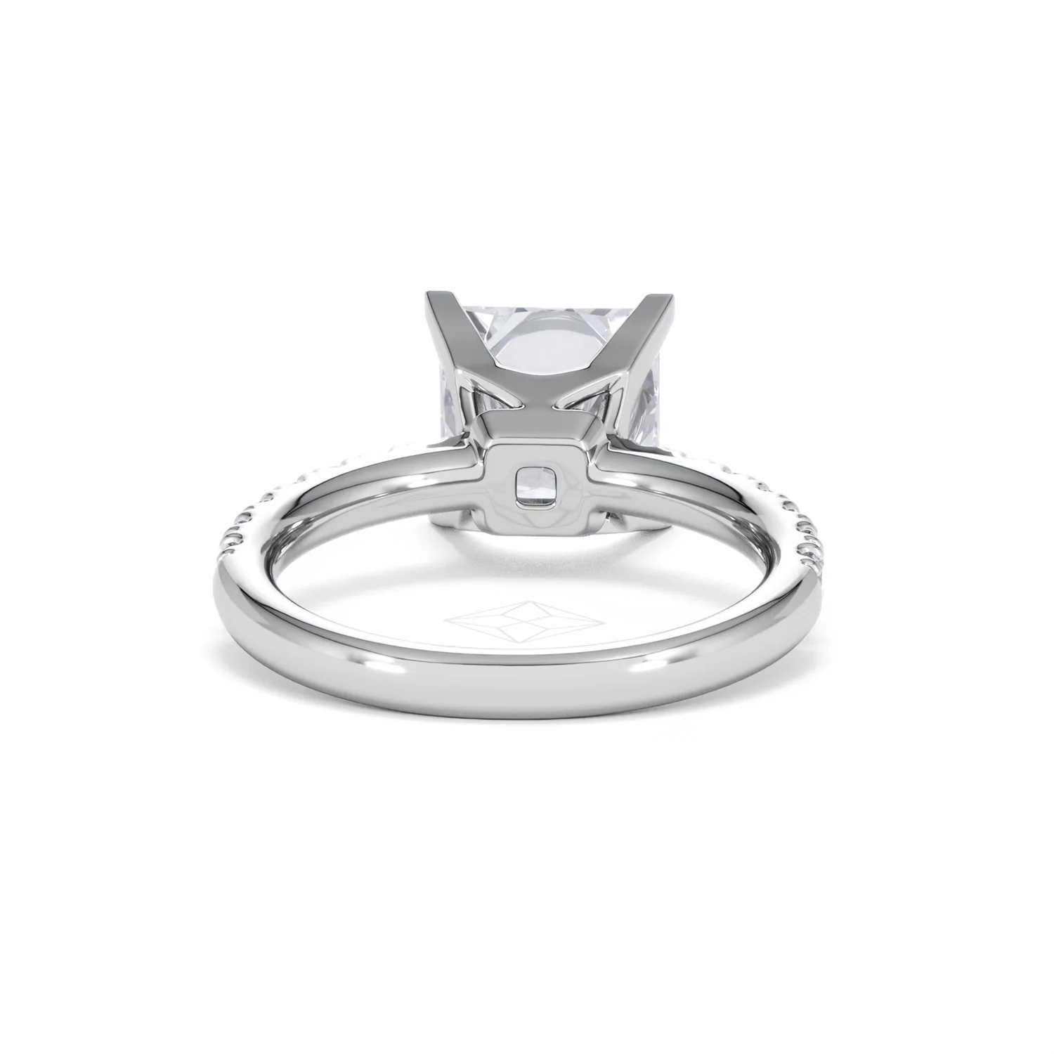 Katerina 3.45ct Lab Diamond Princess Cut Engagement Ring in Platinum G/VS1 - Image 47