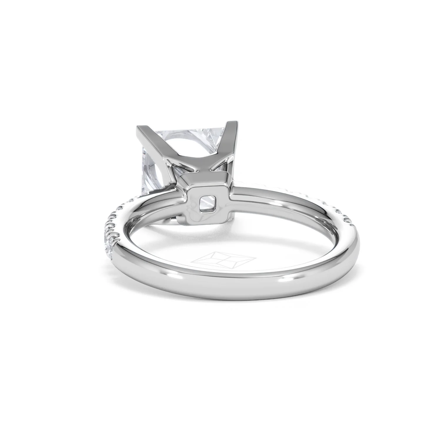 Katerina 3.45ct Lab Diamond Princess Cut Engagement Ring in Platinum G/VS1 - Image 51