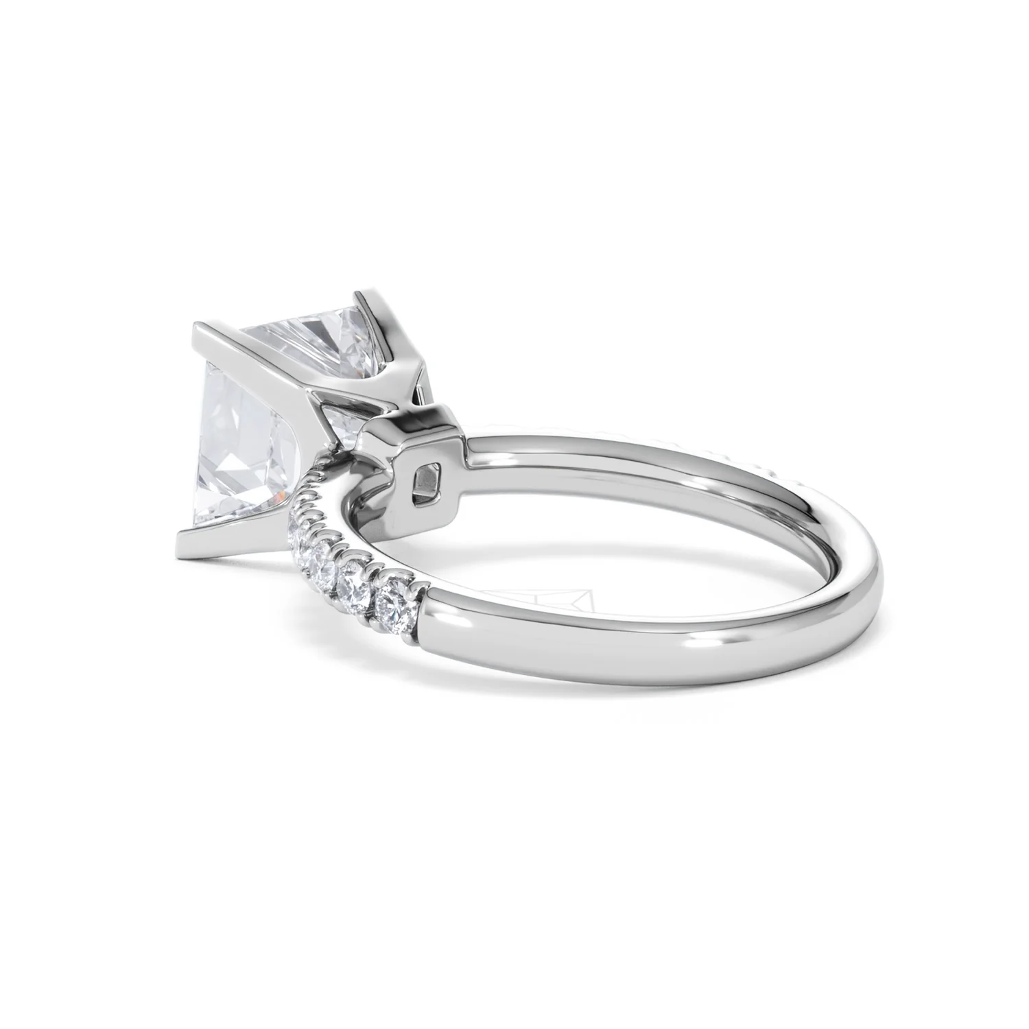 Katerina 3.45ct Lab Diamond Princess Cut Engagement Ring in Platinum G/VS1 - Image 58