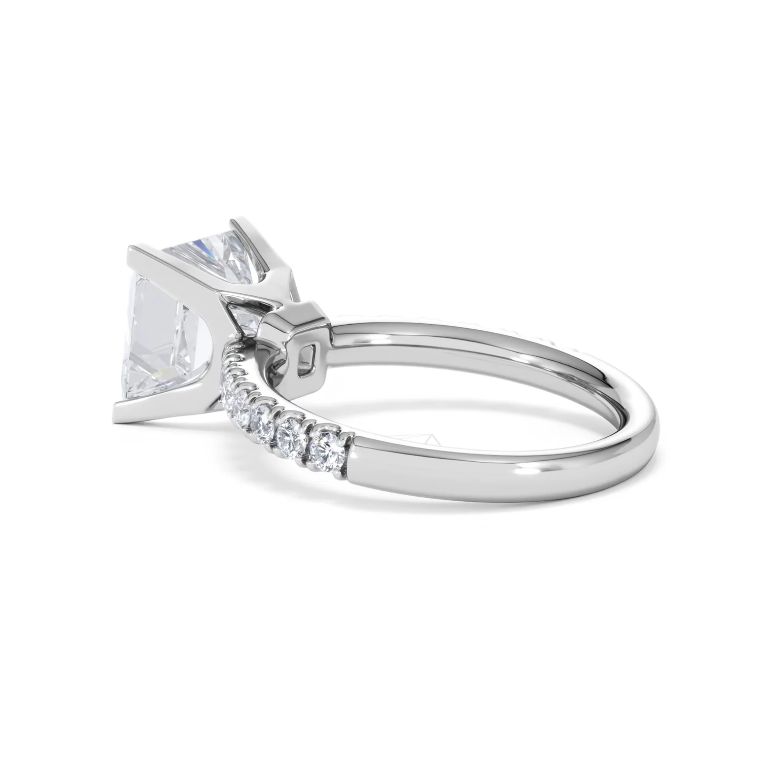 Katerina 3.45ct Lab Diamond Princess Cut Engagement Ring in Platinum G/VS1 - Image 60