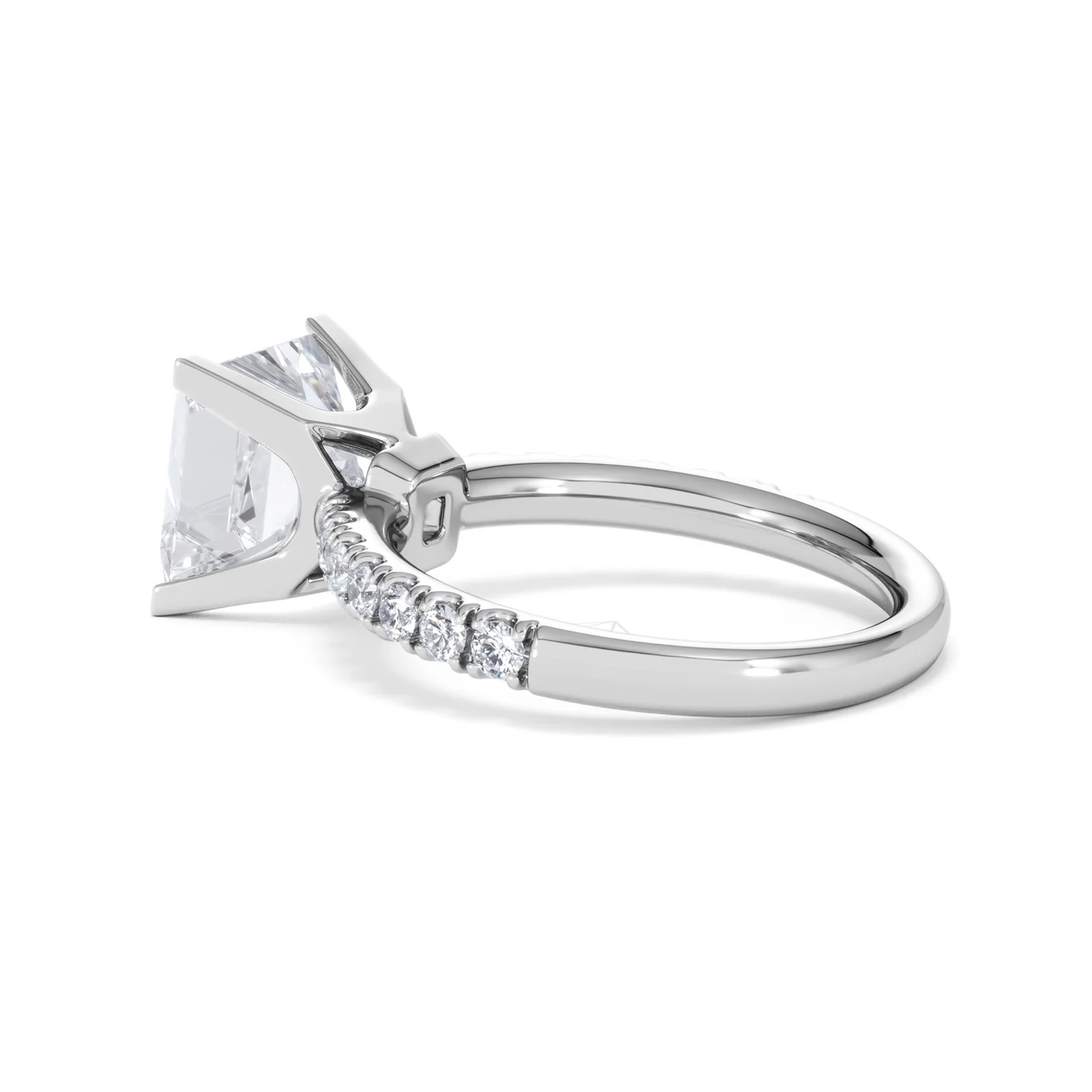 Katerina 3.45ct Lab Diamond Princess Cut Engagement Ring in Platinum G/VS1 - Image 61