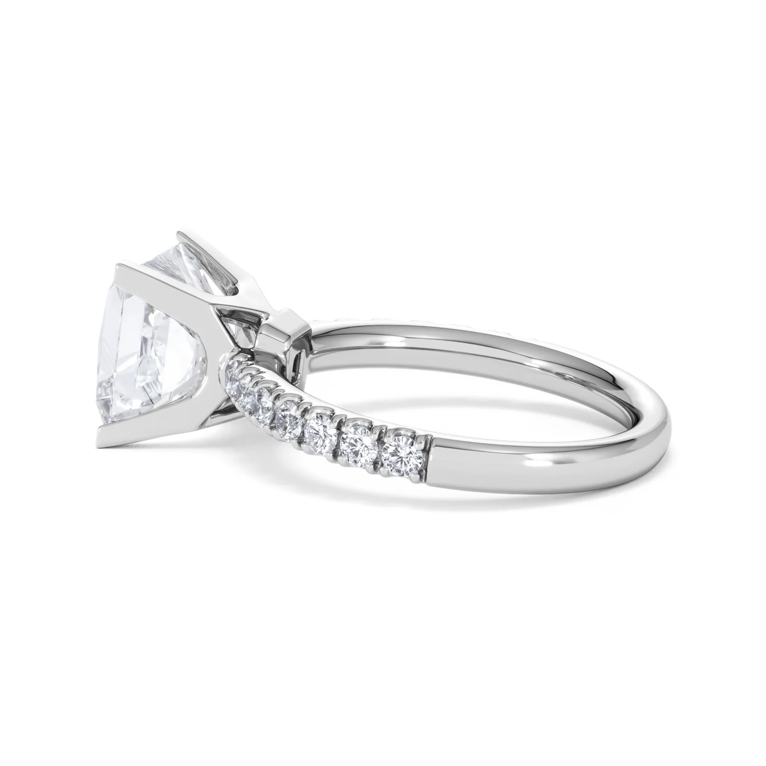 Katerina 3.45ct Lab Diamond Princess Cut Engagement Ring in Platinum G/VS1 - Image 64
