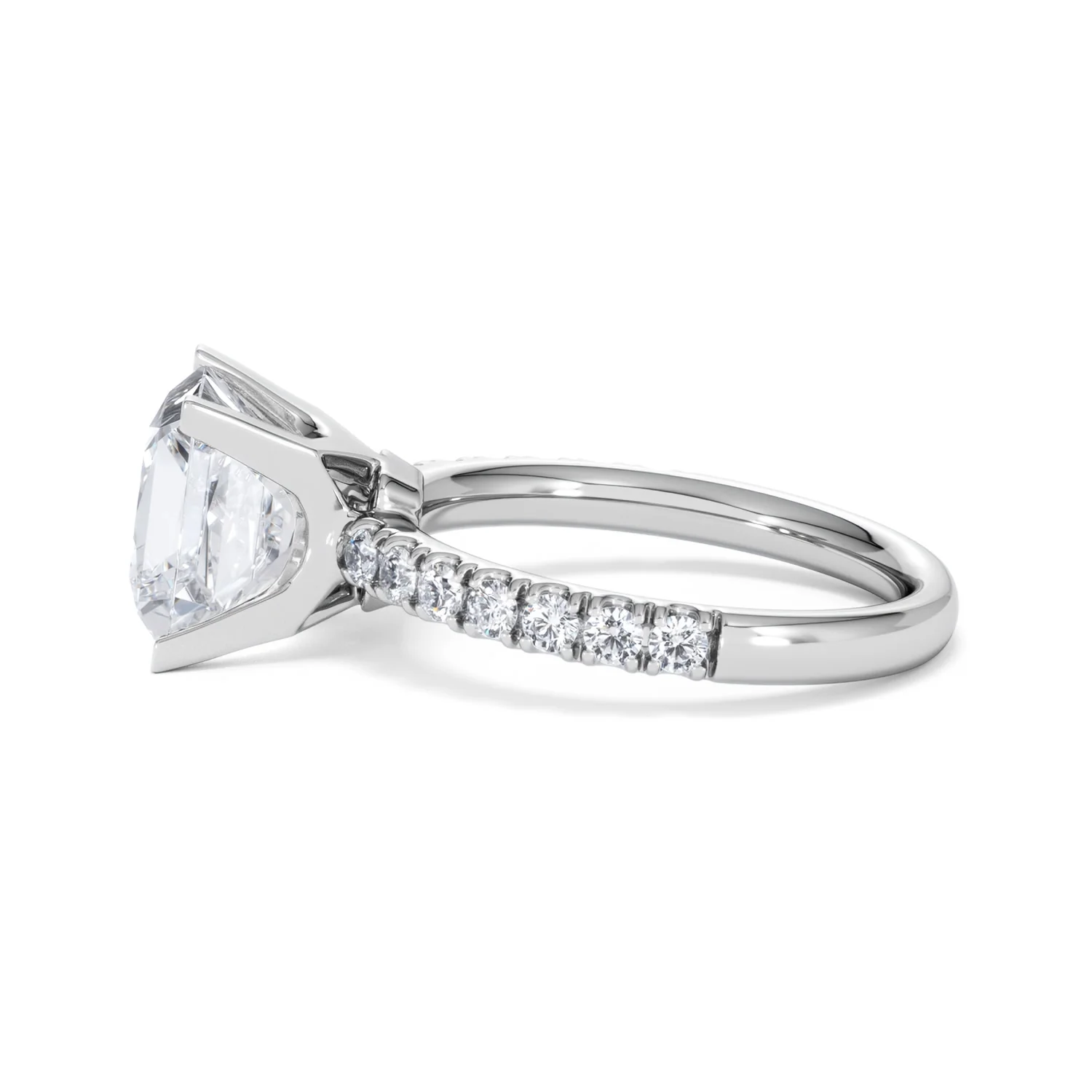 Katerina 3.45ct Lab Diamond Princess Cut Engagement Ring in Platinum G/VS1 - Image 68