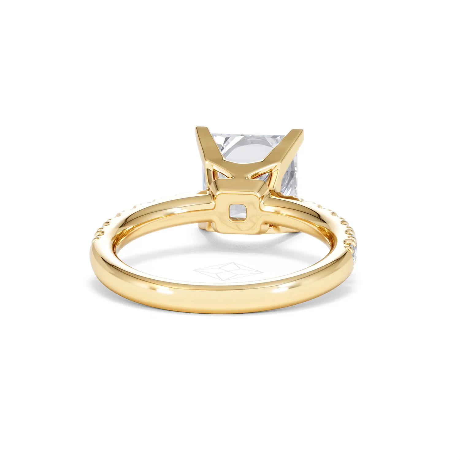 Katerina 3.55ct Lab Diamond Princess Cut Engagement Ring in 18K Yellow Gold G/VS1 - Image 46