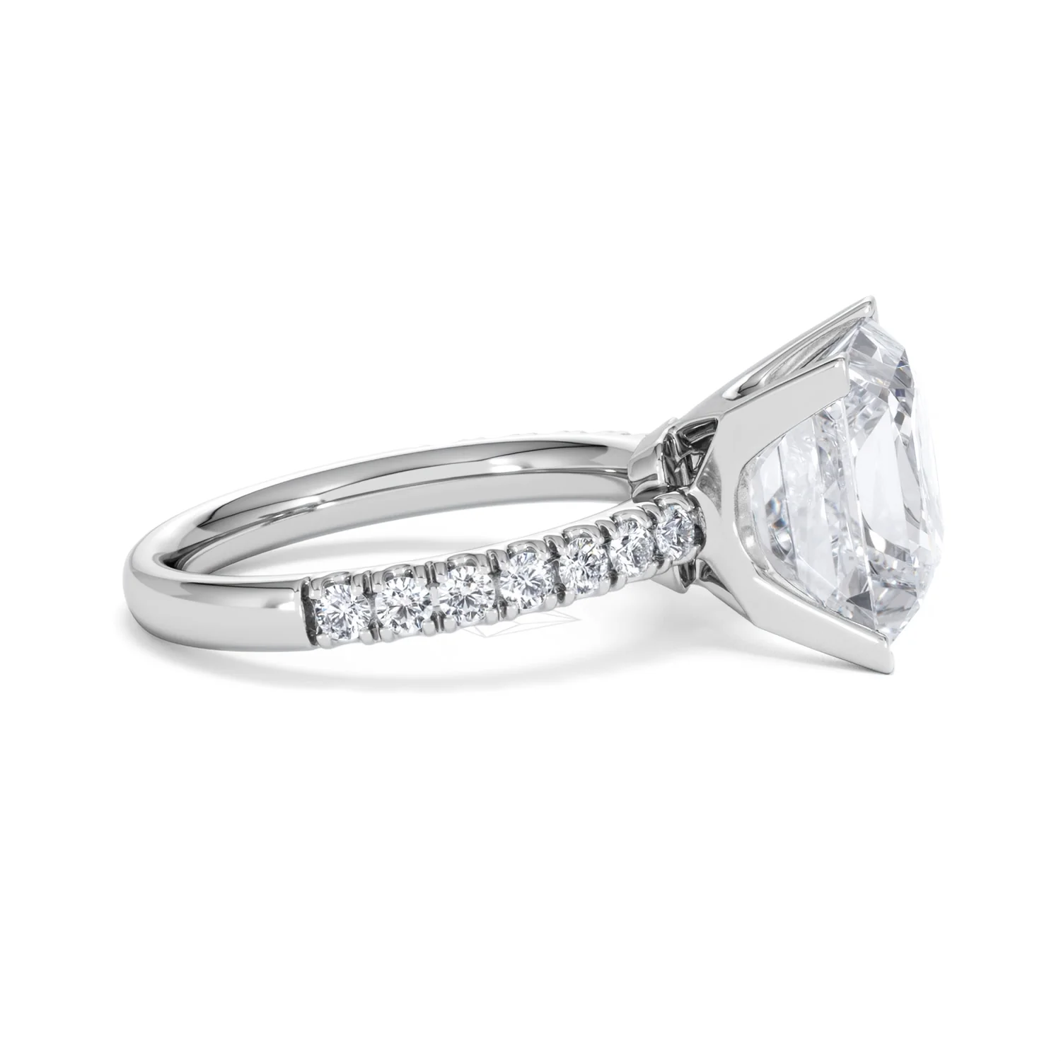 Katerina 5.55ct Lab Diamond Princess Cut Engagement Ring in 18K White Gold G/VS1 - Image 26