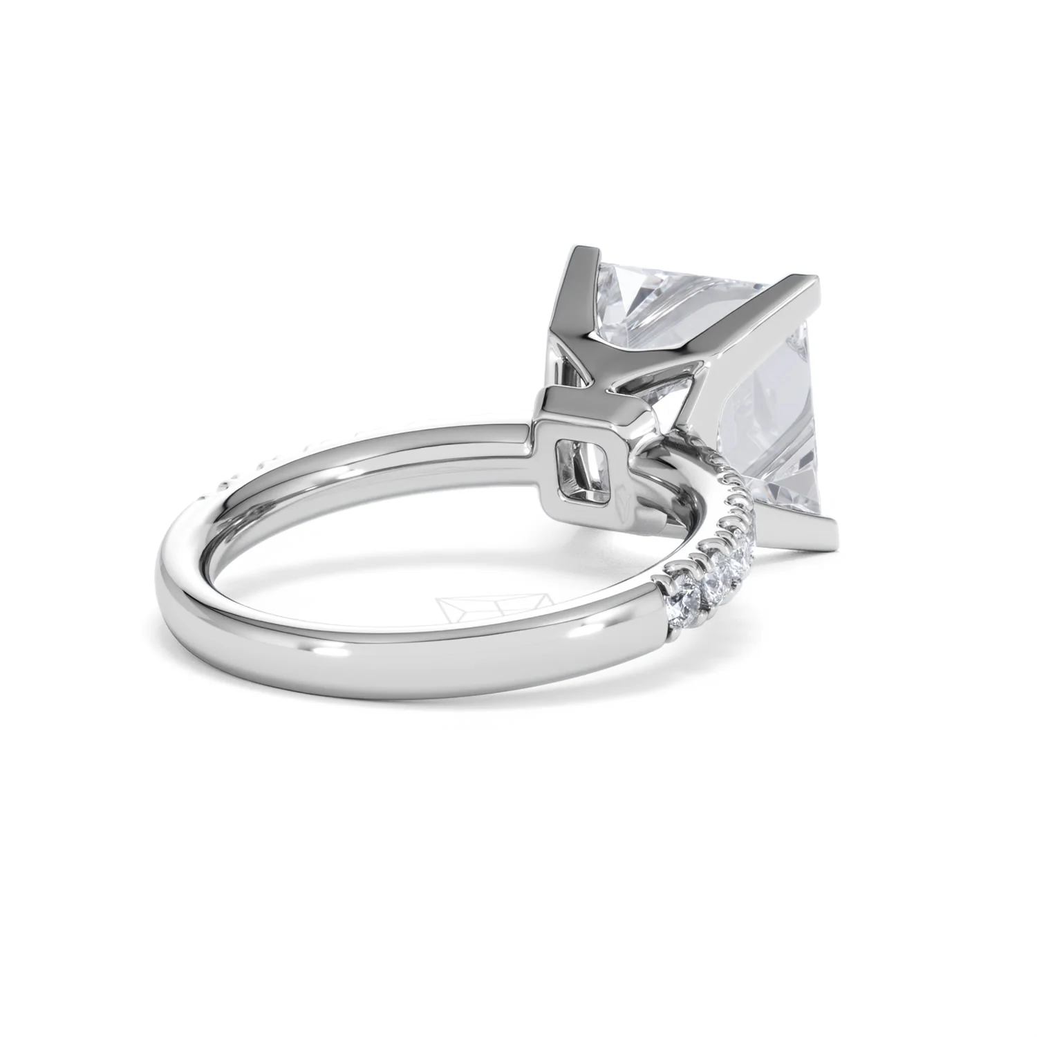 Katerina 5.55ct Lab Diamond Princess Cut Engagement Ring in 18K White Gold G/VS1 - Image 40