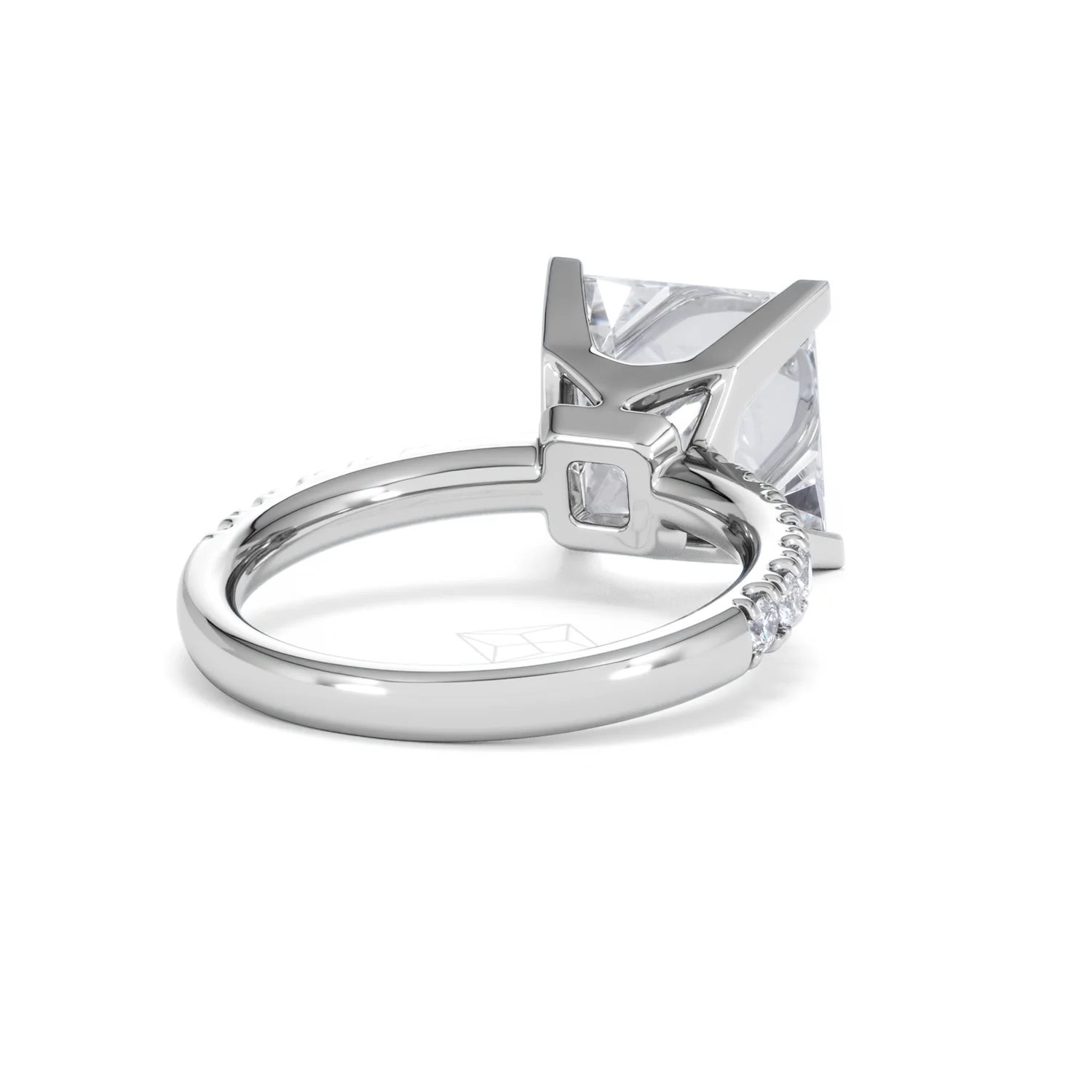 Katerina 5.55ct Lab Diamond Princess Cut Engagement Ring in 18K White Gold G/VS1 - Image 42